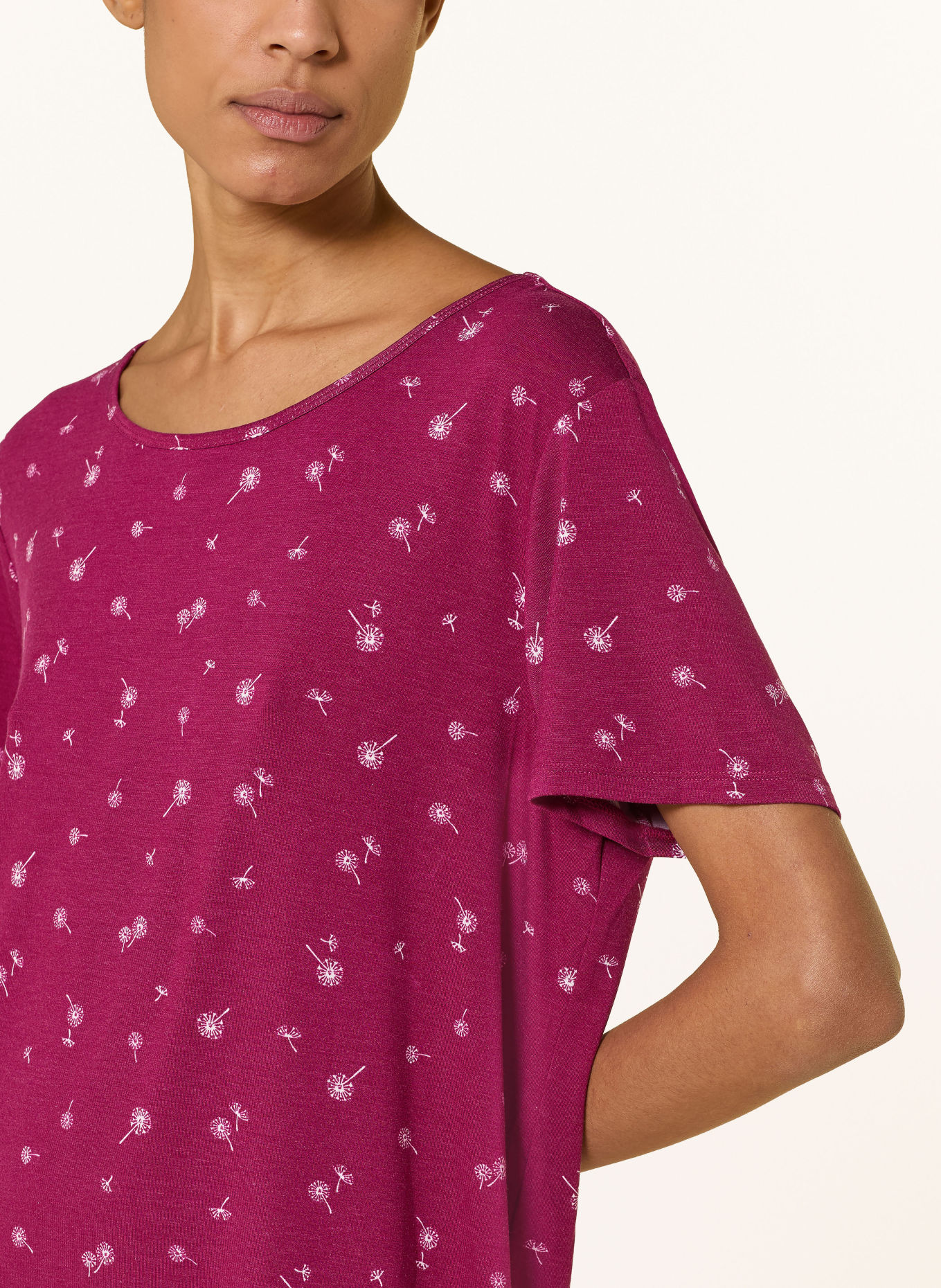 JOCKEY Nachthemd SOFT TOUCH LUXE: FUCHSIA / WEISS