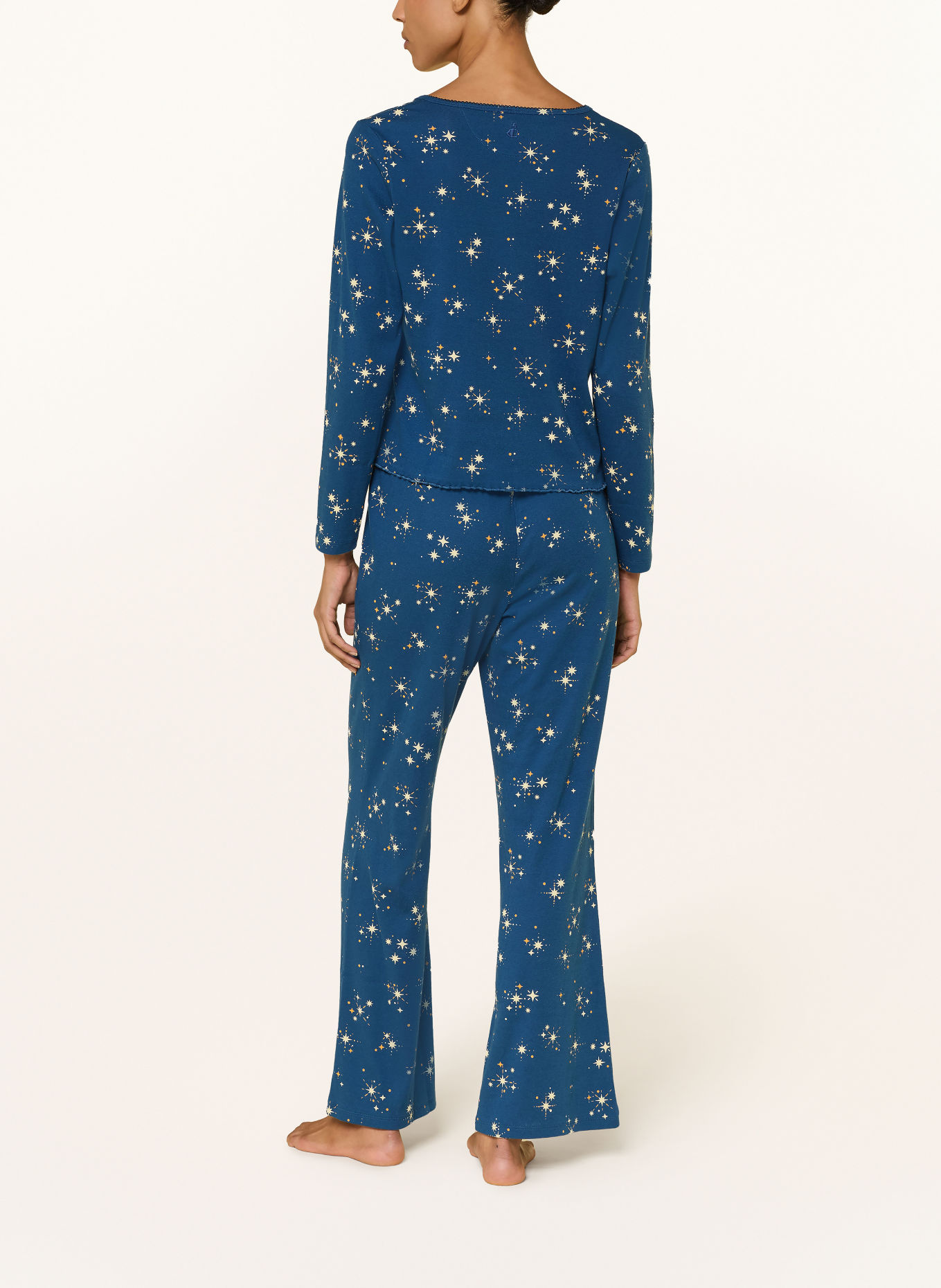 JOCKEY Pyjamasbukser TWINKLE STARS: BLÅ / ORANGE / LYSEGUL