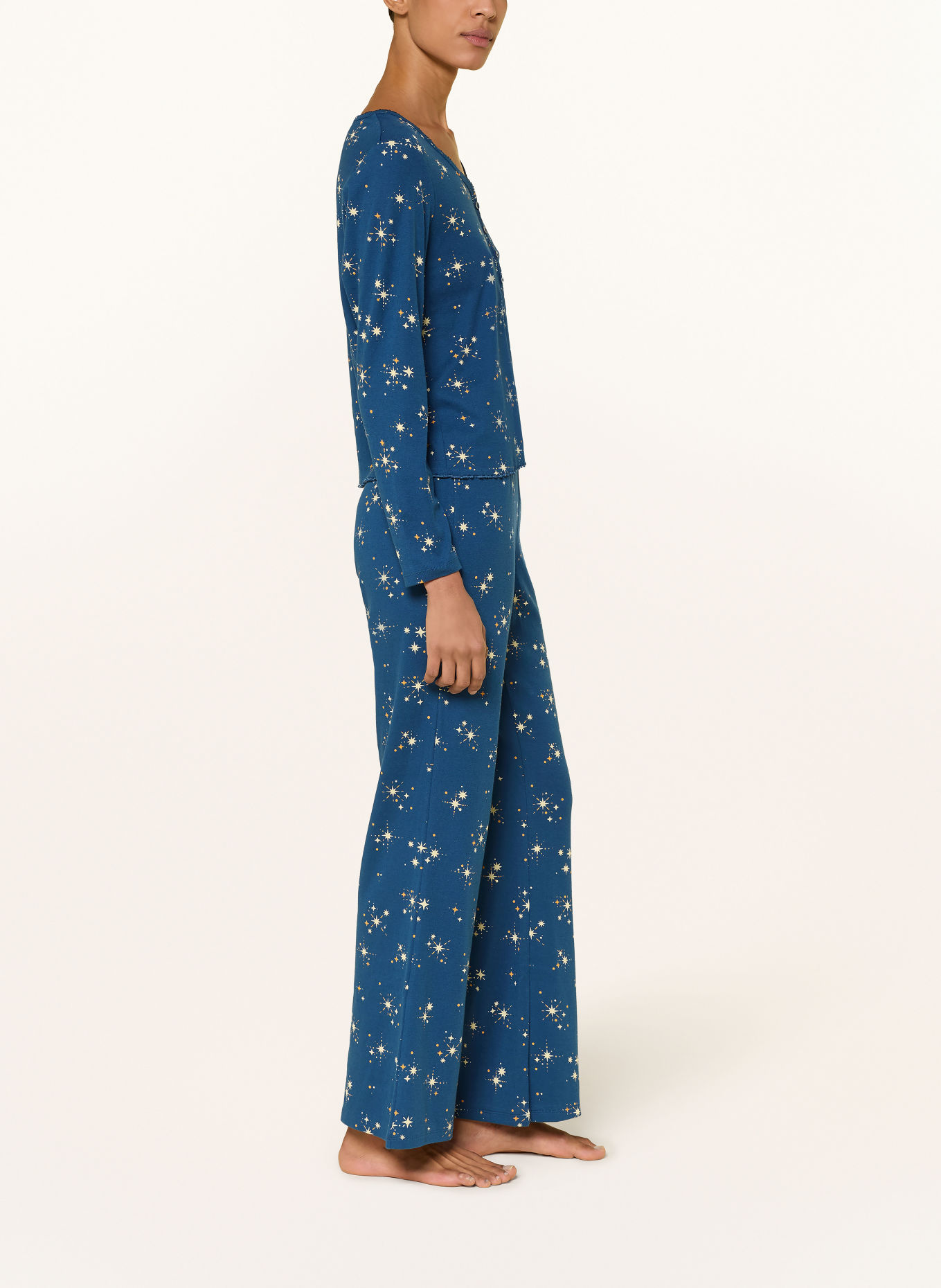 JOCKEY Pyjamasbukser TWINKLE STARS: BLÅ / ORANGE / LYSEGUL