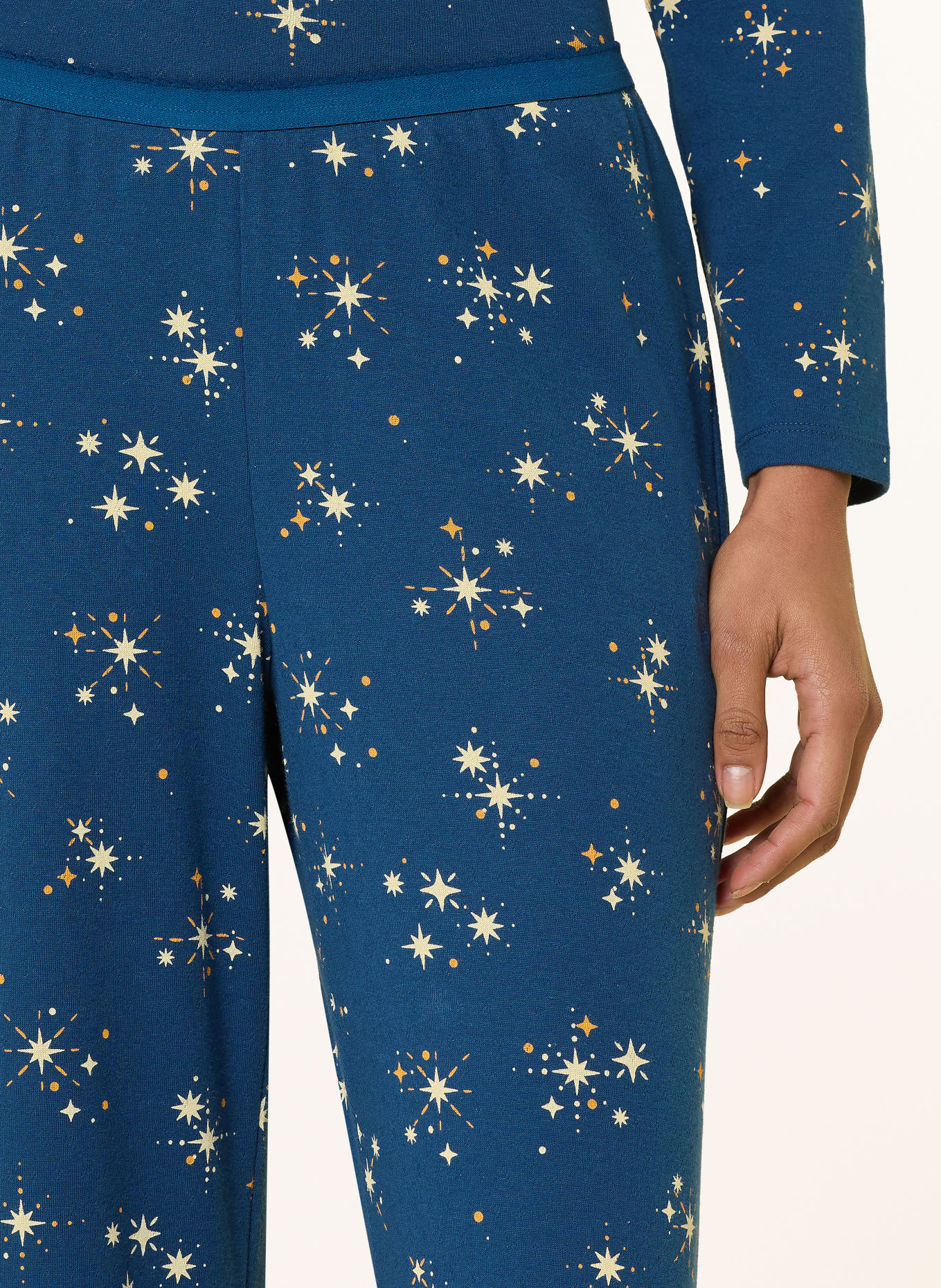 JOCKEY Pyjamasbukser TWINKLE STARS: BLÅ / ORANGE / LYSEGUL