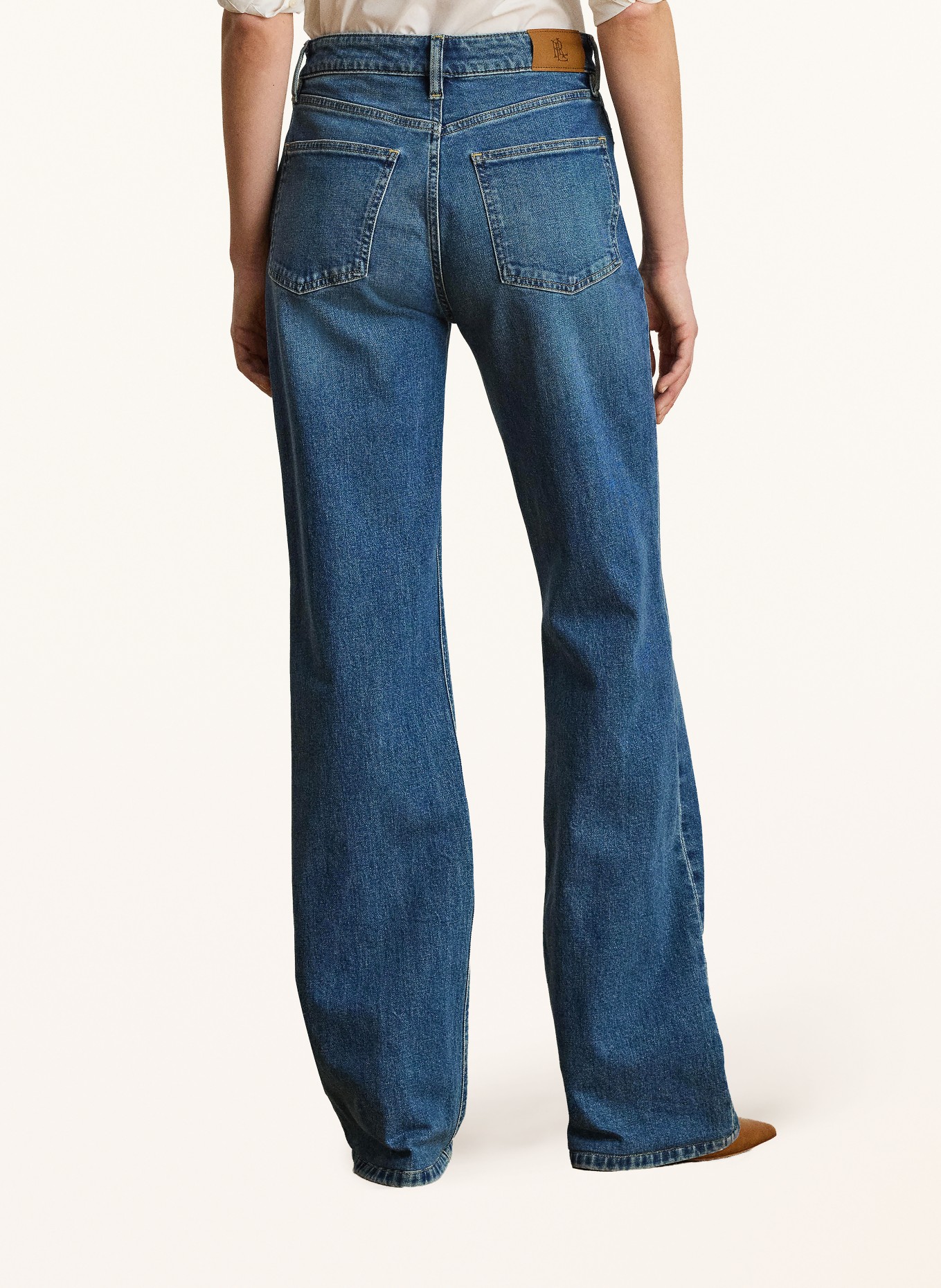 LAUREN RALPH LAUREN Rovné džíny: 001 ATLANTIC BLUE WASH