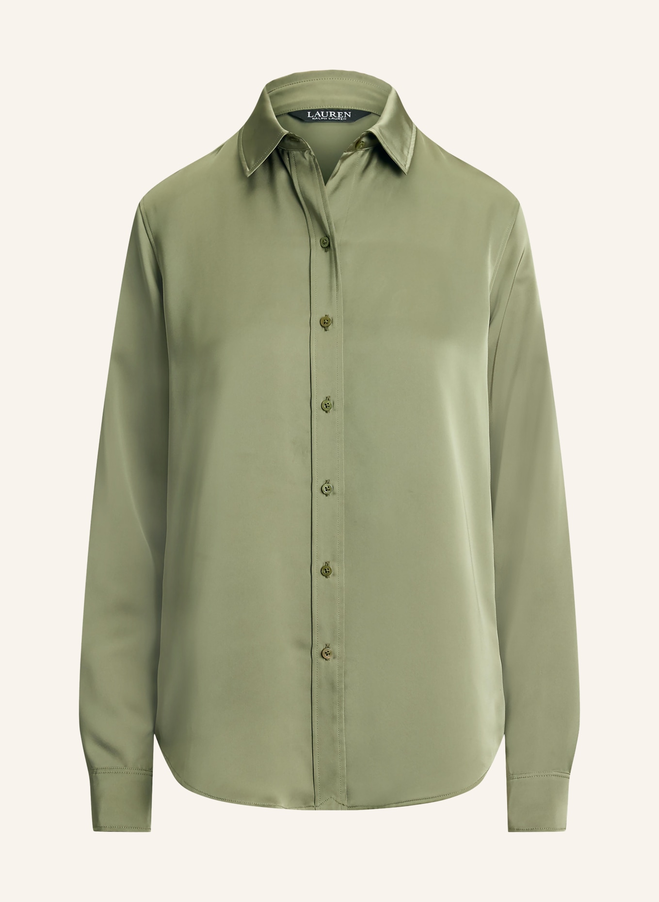 LAUREN RALPH LAUREN Satinbluse: OLIV