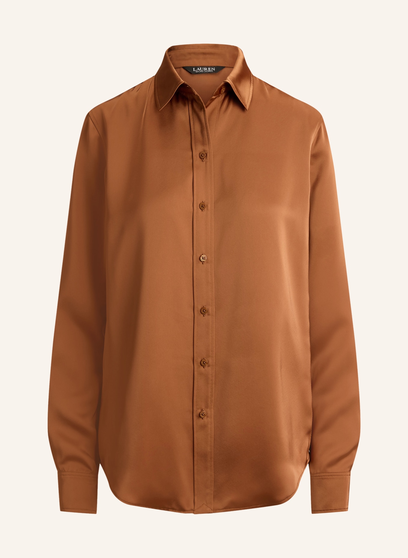 LAUREN RALPH LAUREN Satinbluse: DUNKELORANGE