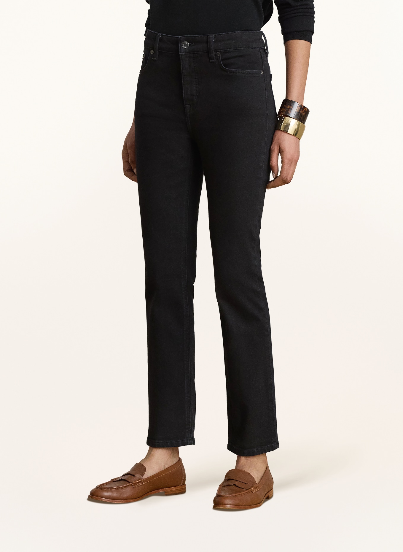 LAUREN RALPH LAUREN Dżinsy proste: 001 BLACK WASH