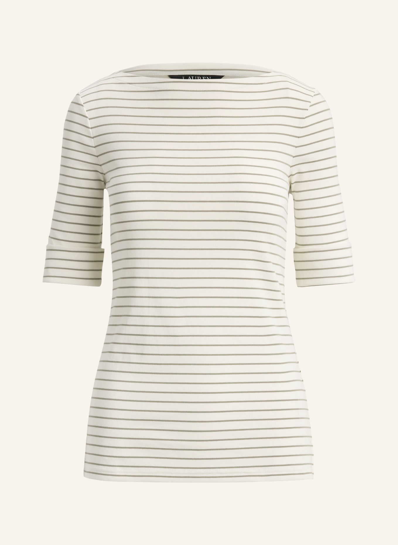 LAUREN RALPH LAUREN T-Shirt: CREME / OLIV