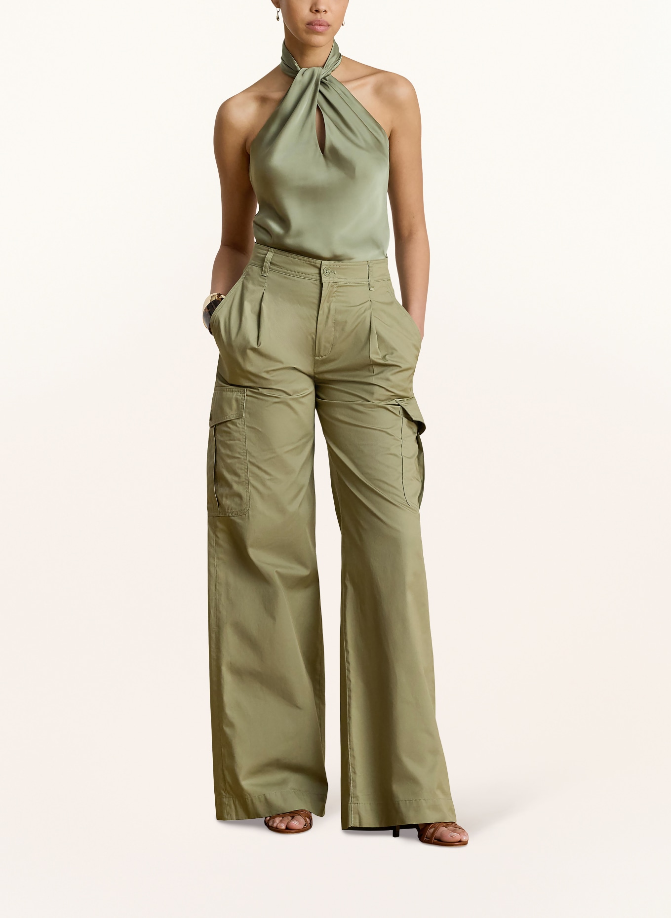 LAUREN RALPH LAUREN Marlenehose: OLIV