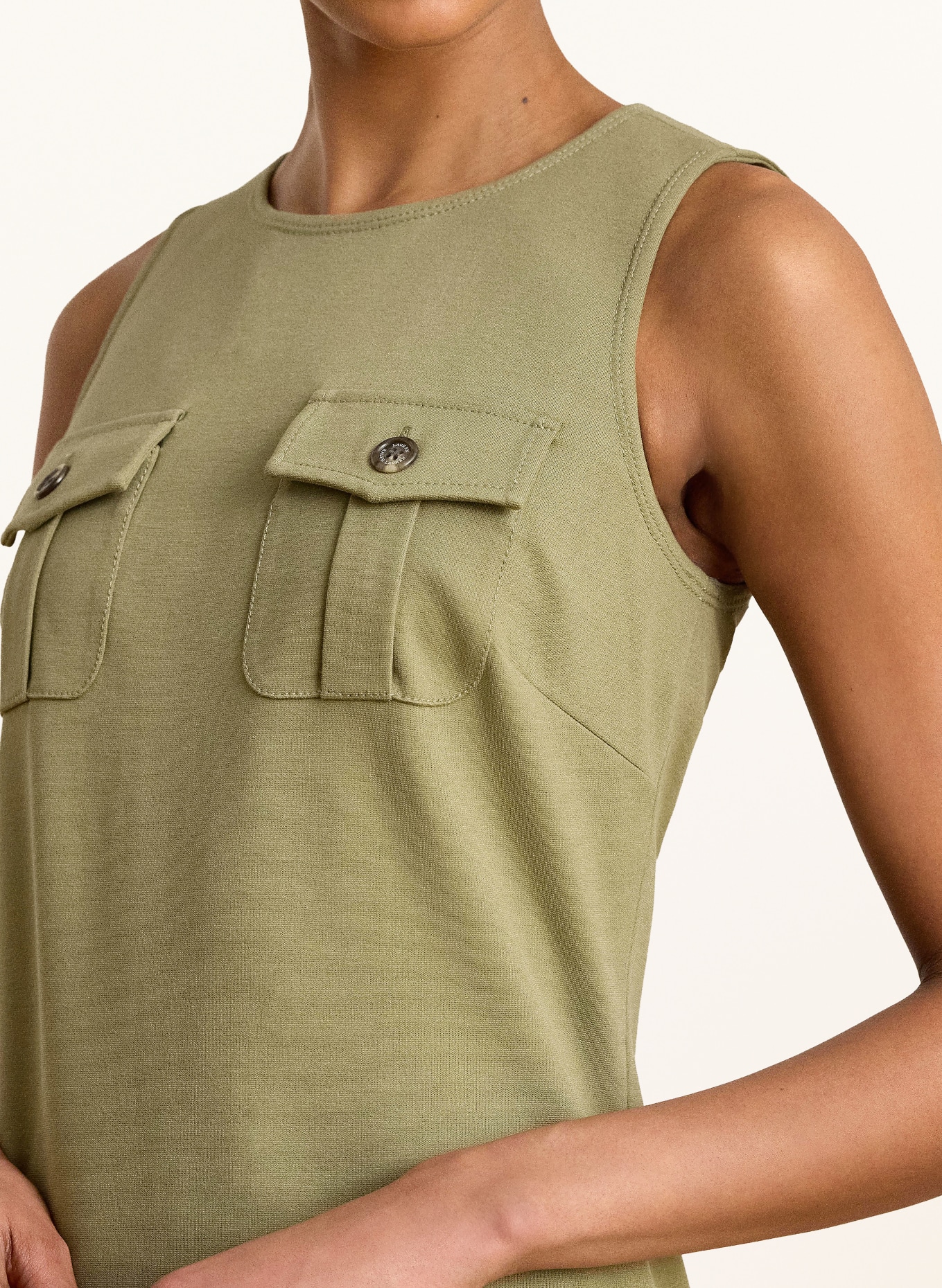 LAUREN RALPH LAUREN Jersey dress: OLIVE