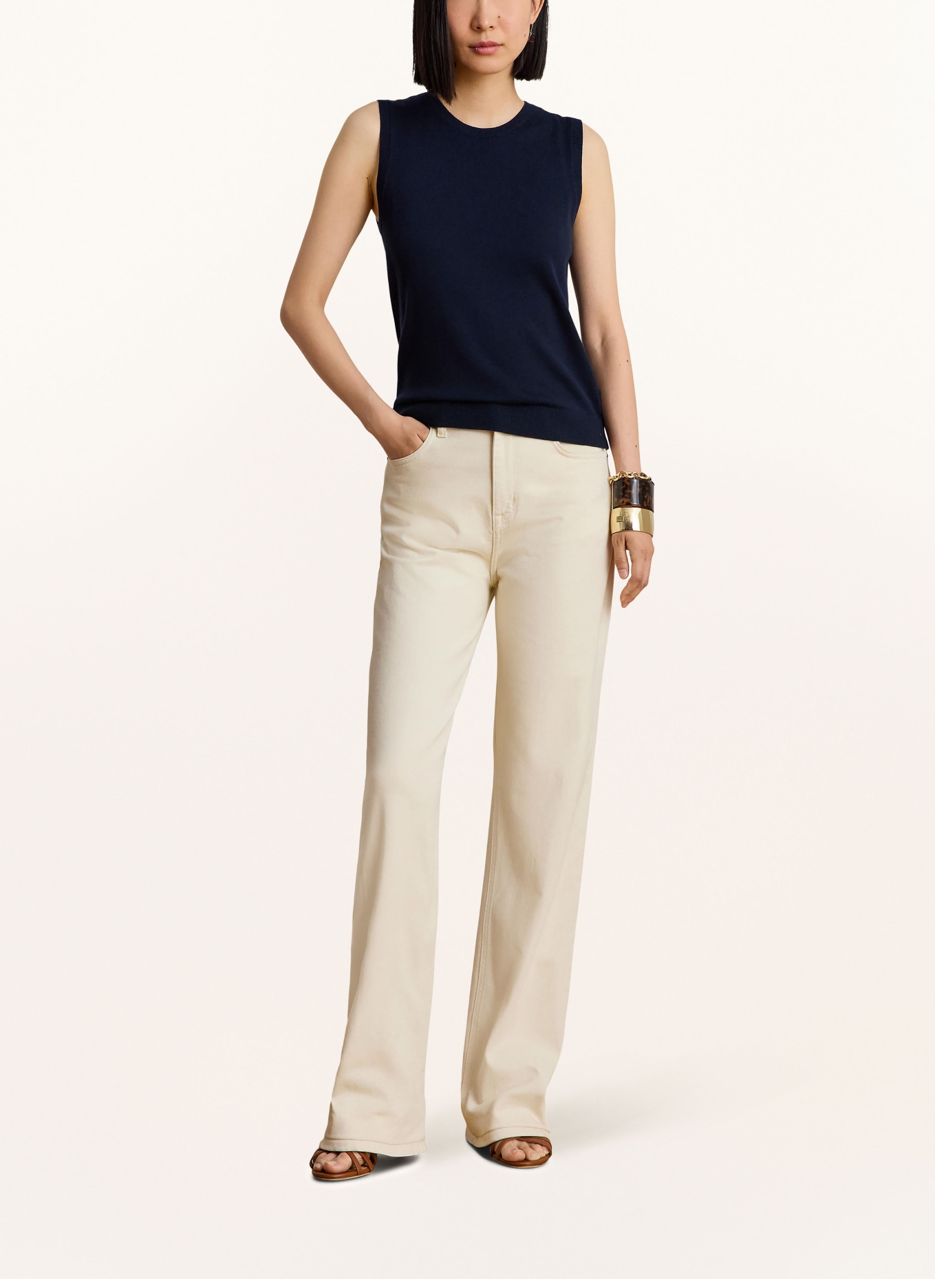 LAUREN RALPH LAUREN Straight Jeans: 001 CREAM WASH