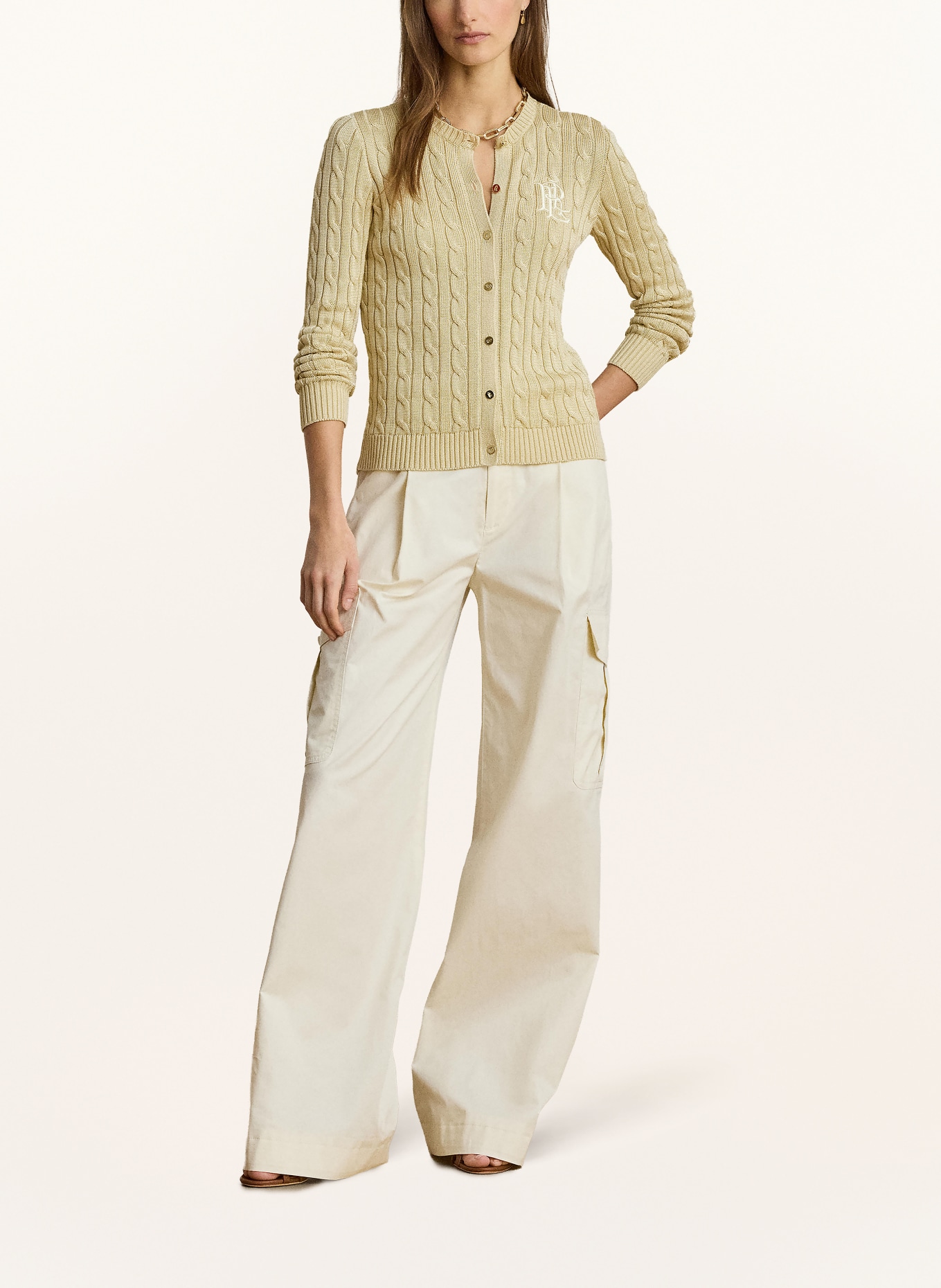 LAUREN RALPH LAUREN Strickjacke: BEIGE