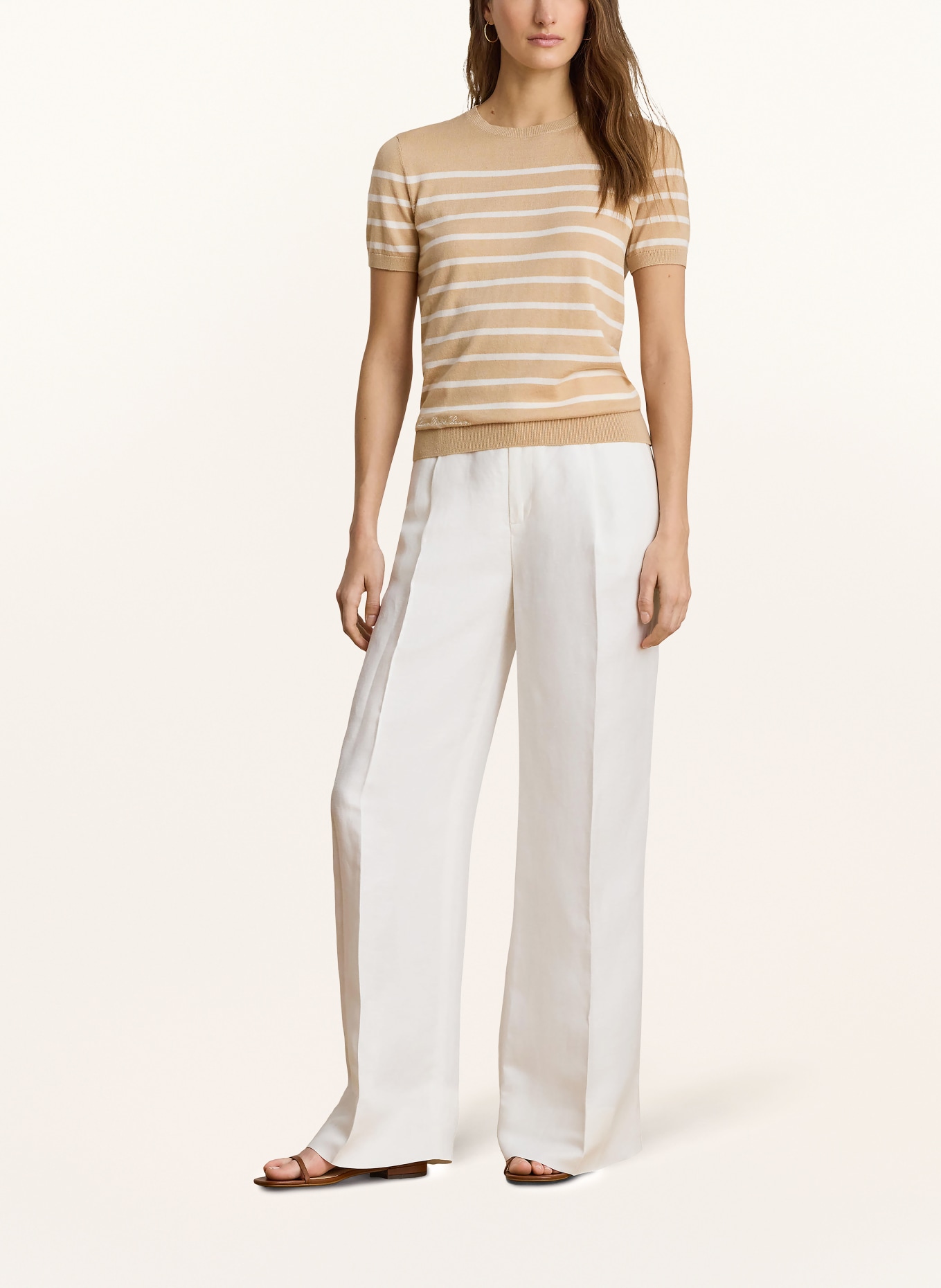LAUREN RALPH LAUREN Strickshirt: BEIGE / ECRU