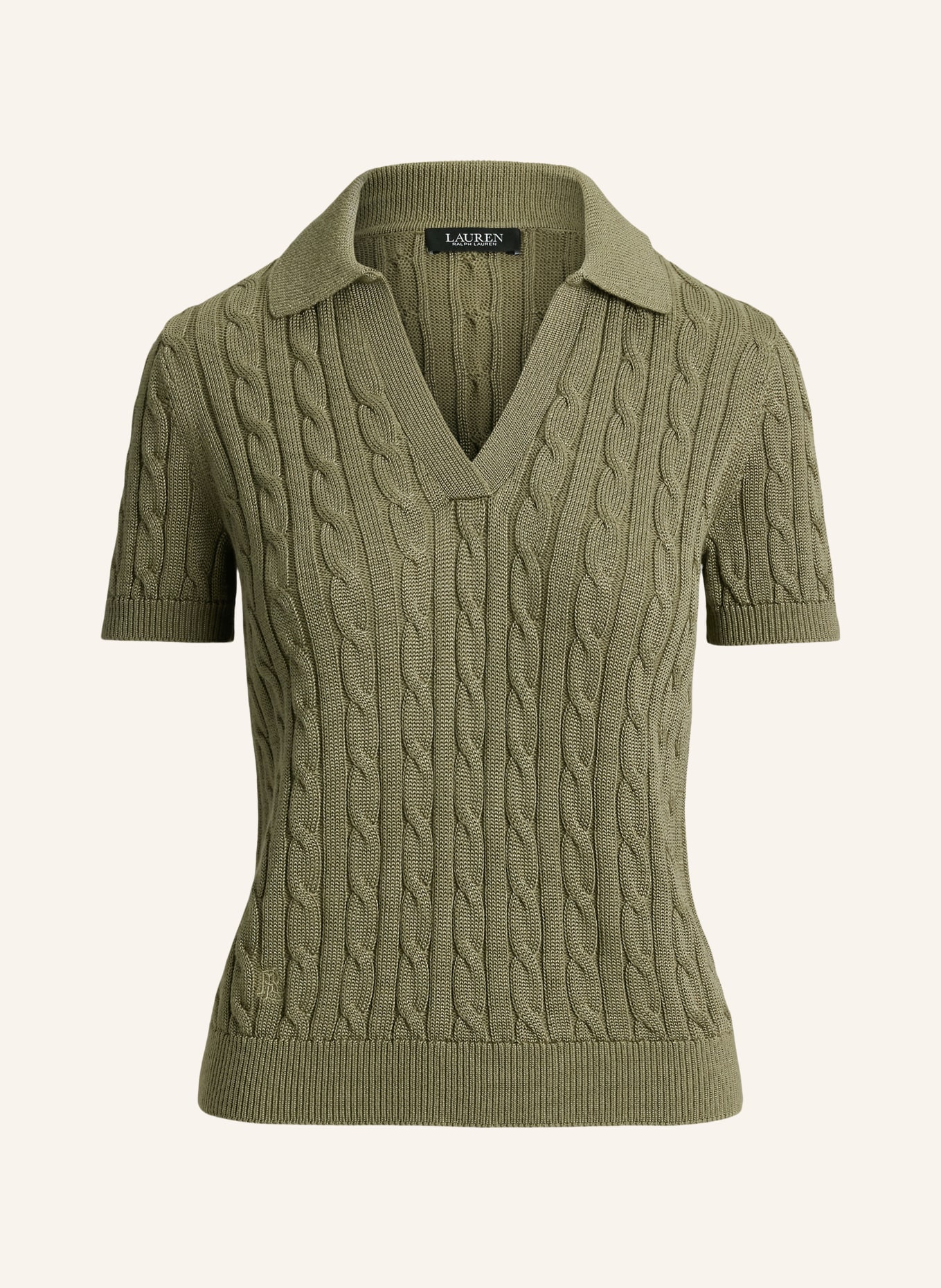 LAUREN RALPH LAUREN Pletené tričko: OLIVOVÁ