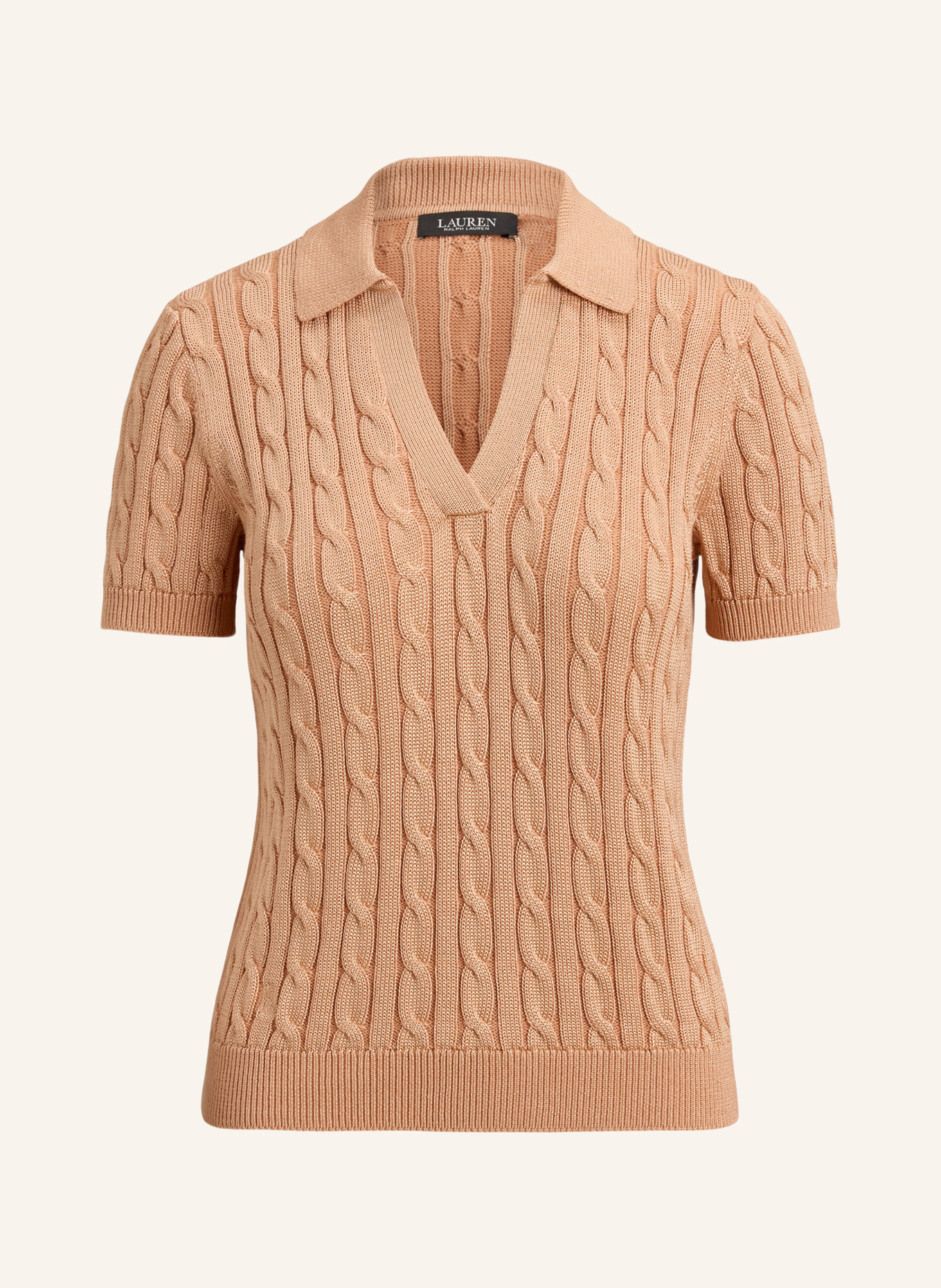 LAUREN RALPH LAUREN Pletené tričko: TMAVĚ ORANŽOVÁ