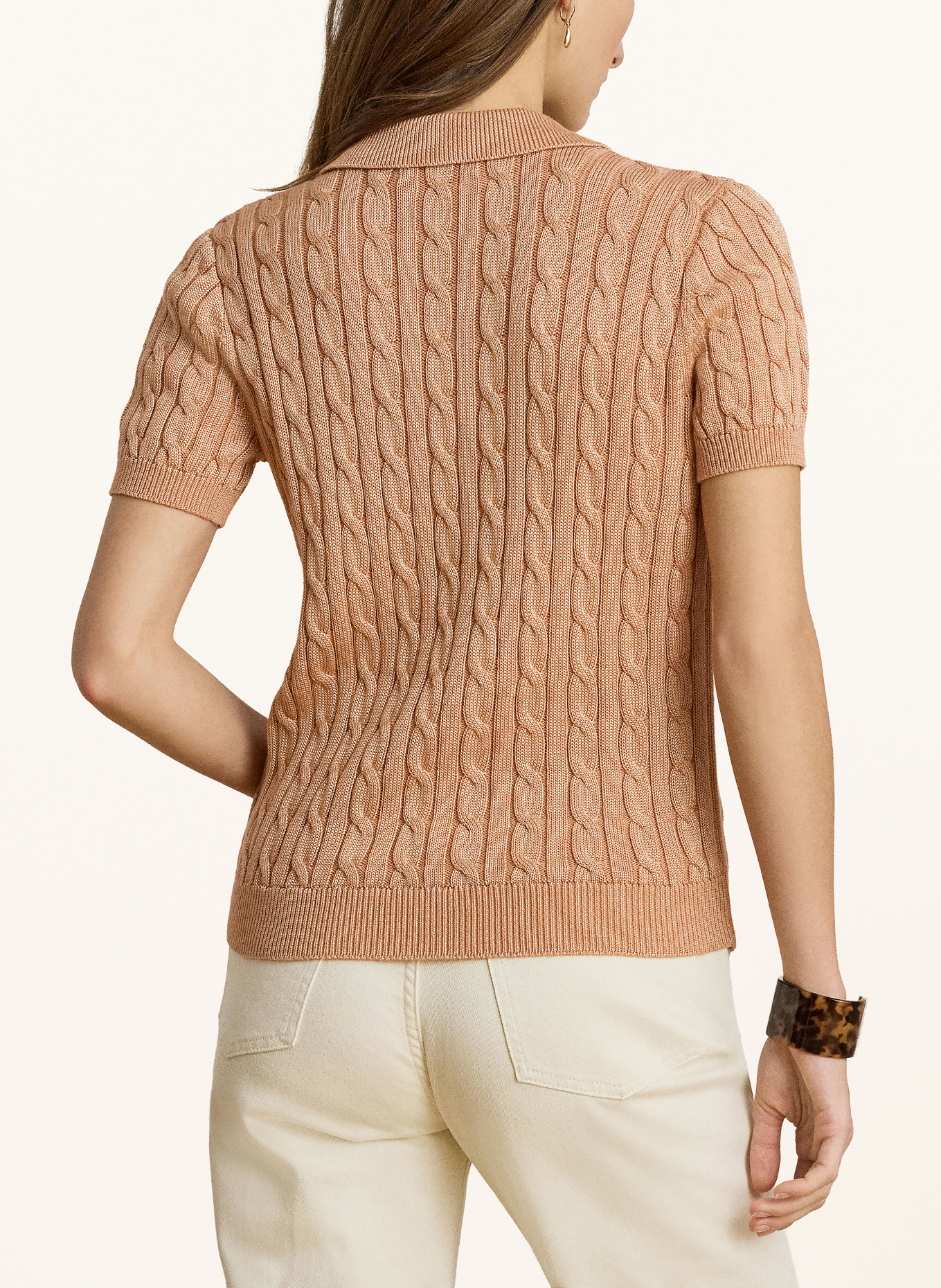 LAUREN RALPH LAUREN Pletené tričko: TMAVĚ ORANŽOVÁ