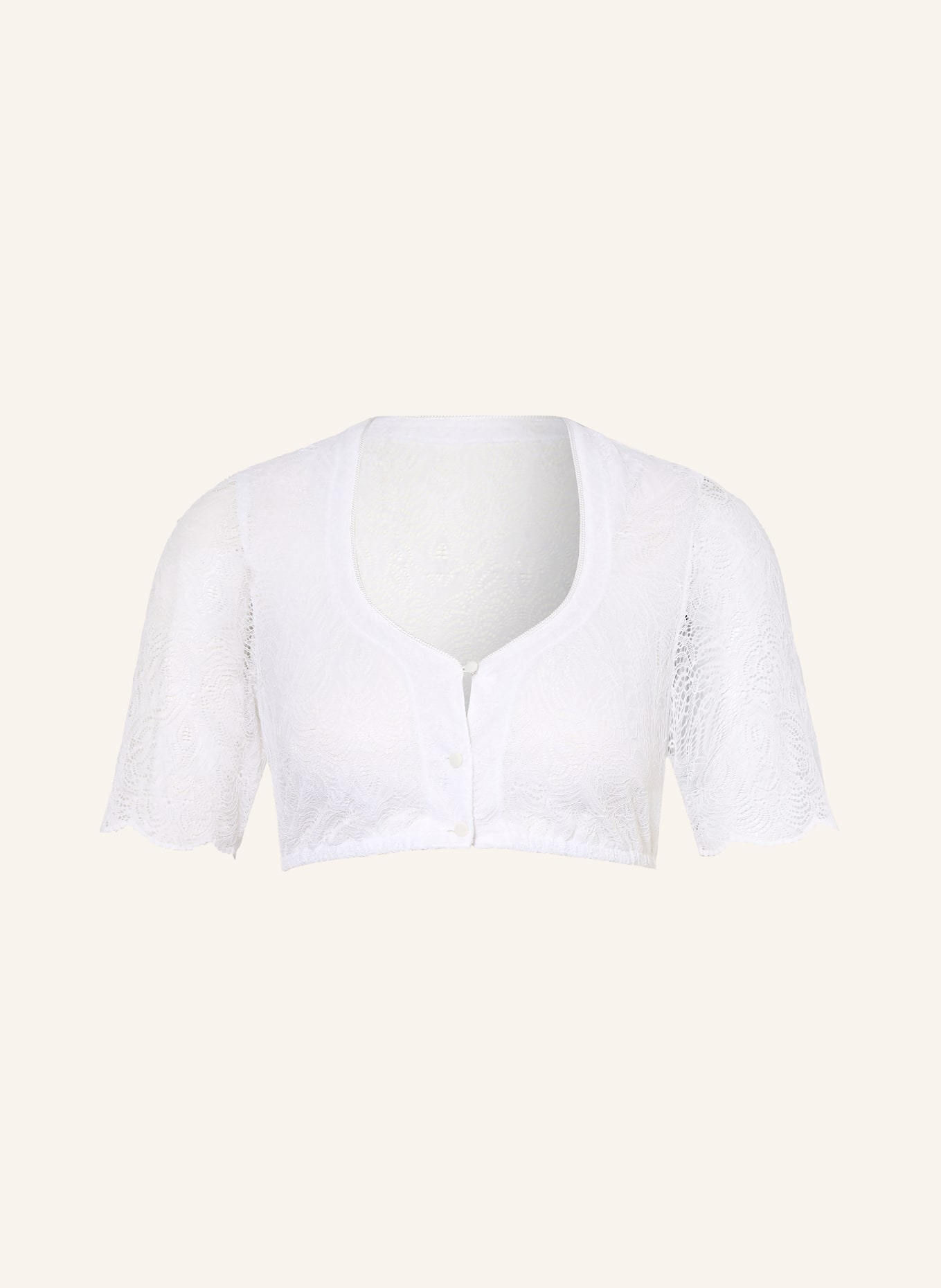 WALDORFF Dirndlbluse VALERIE aus Spitze: WEISS