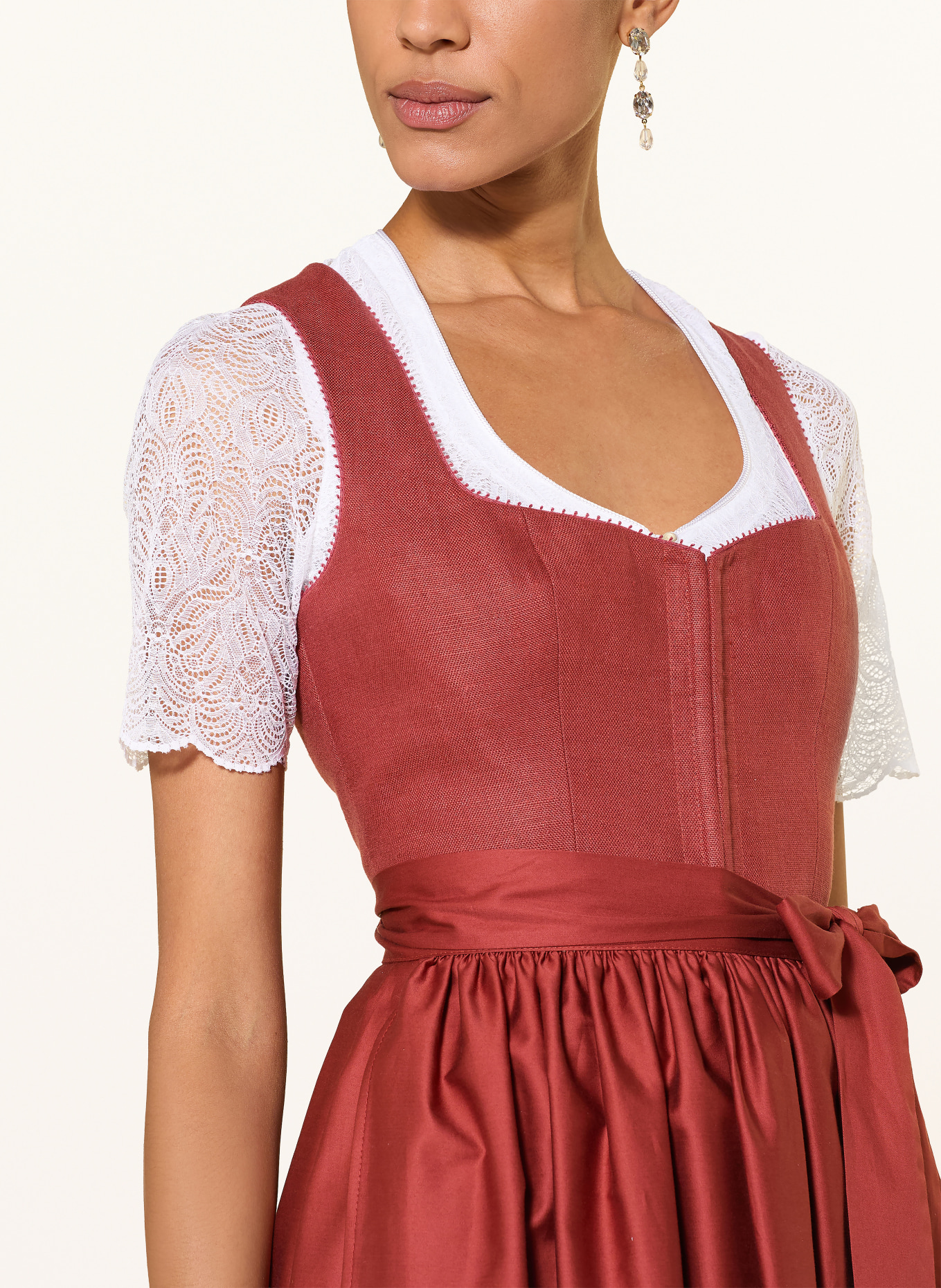 WALDORFF Dirndlbluse VALERIE aus Spitze: WEISS