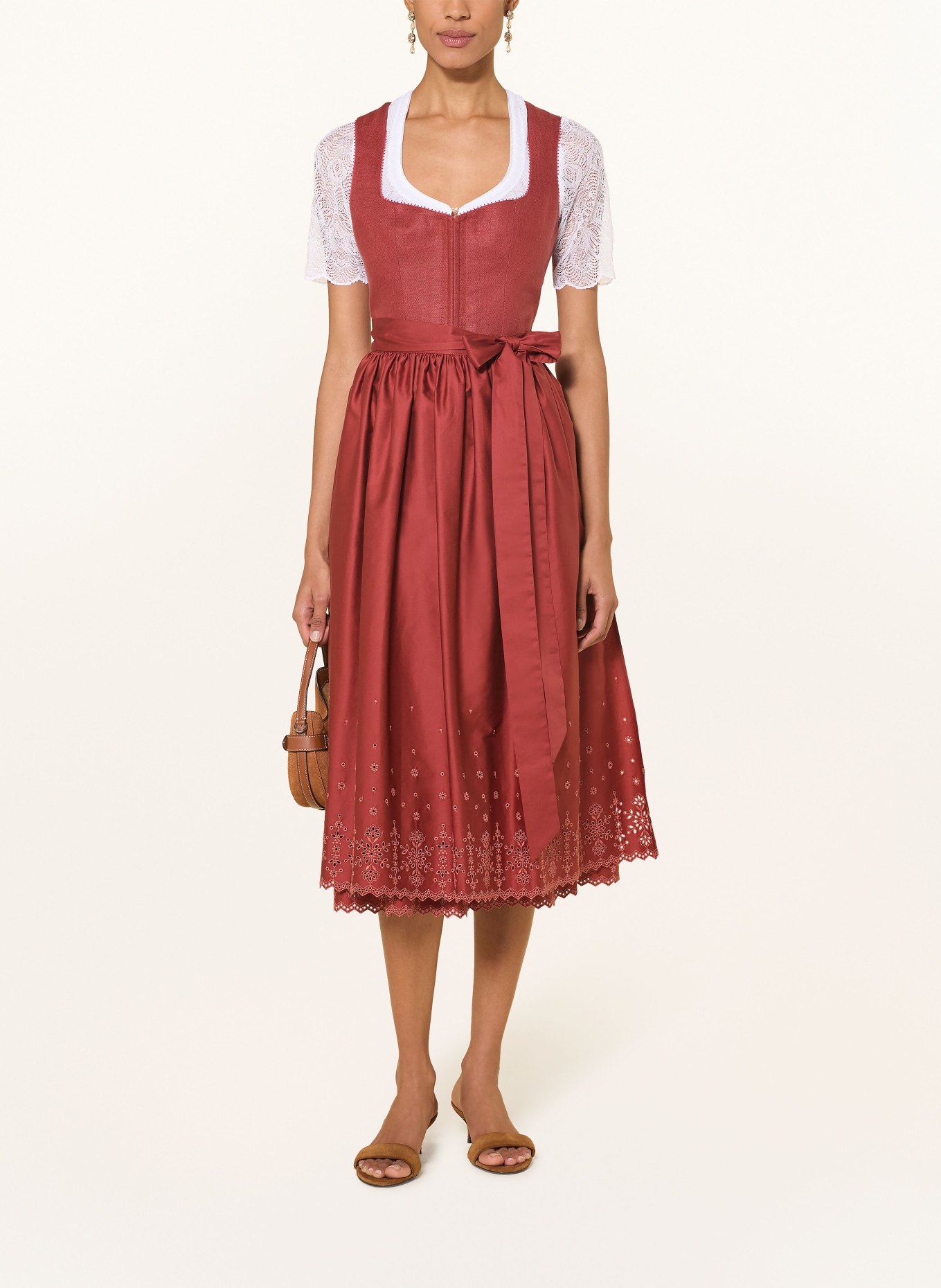 WALDORFF Dirndlbluse VALERIE aus Spitze: WEISS