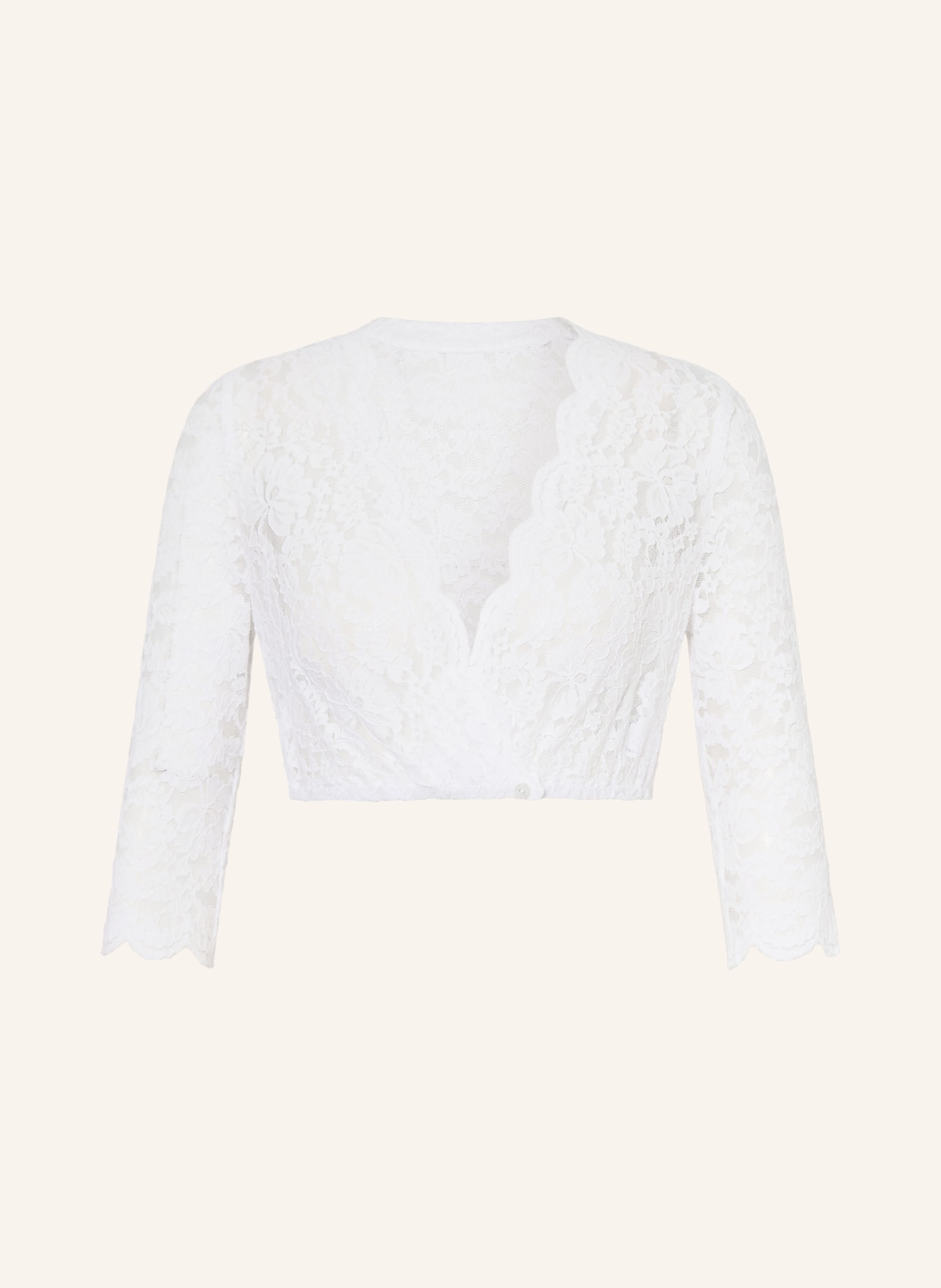 WALDORFF Dirndlbluse SARAH aus Spitze mit 3/4-Arm: WEISS