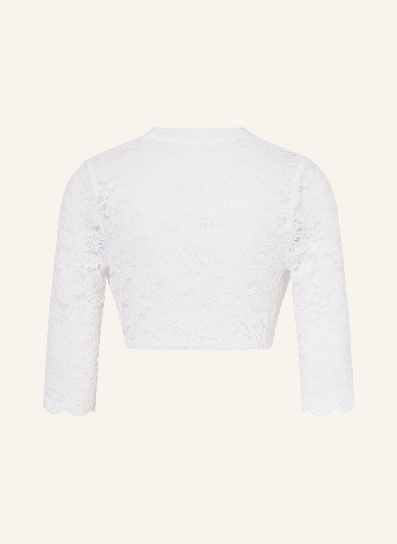 WALDORFF Dirndlbluse SARAH aus Spitze mit 3/4-Arm: WEISS