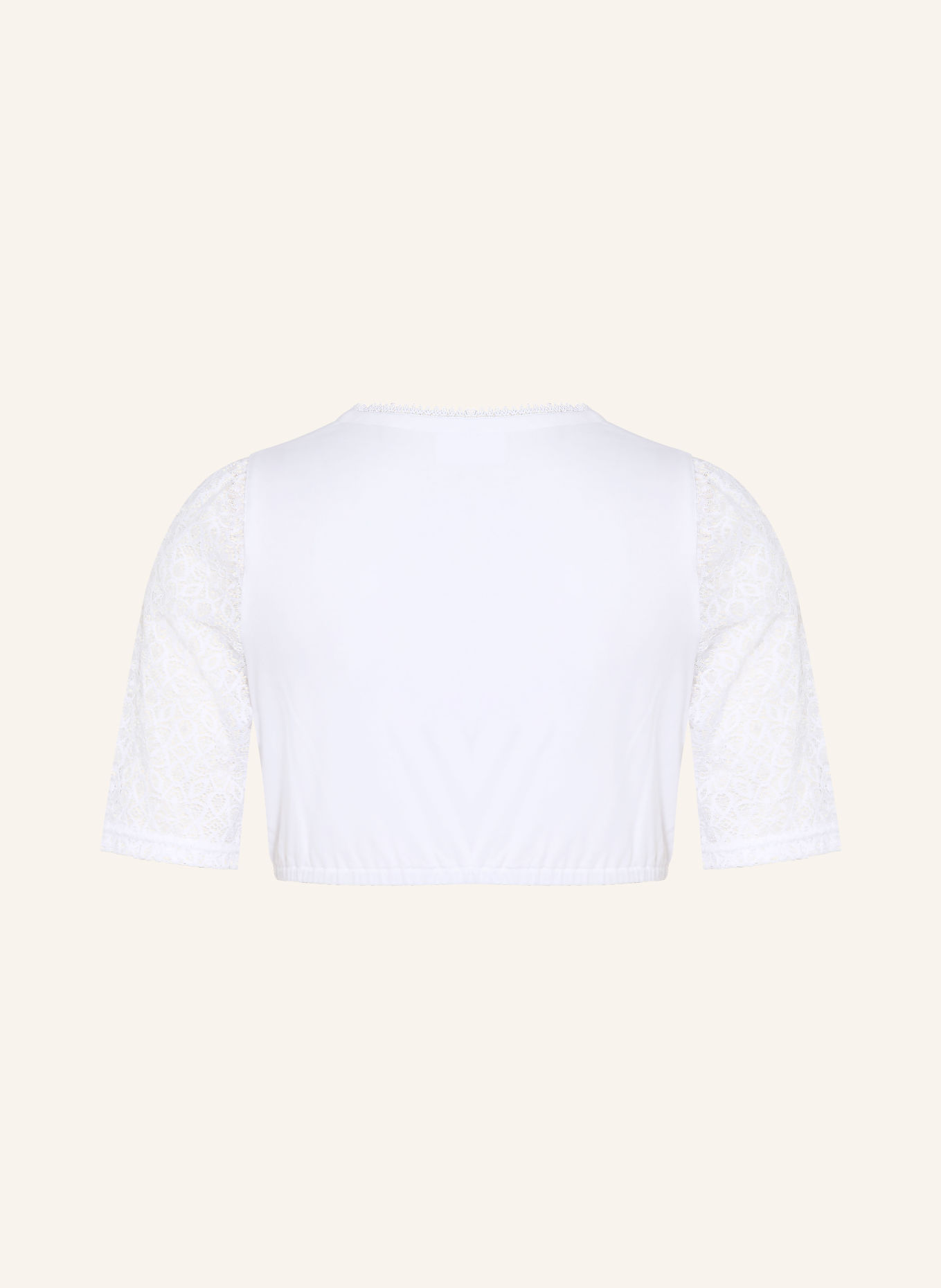 WALDORFF LOLA Dirndl Blouse with Lace: WHITE