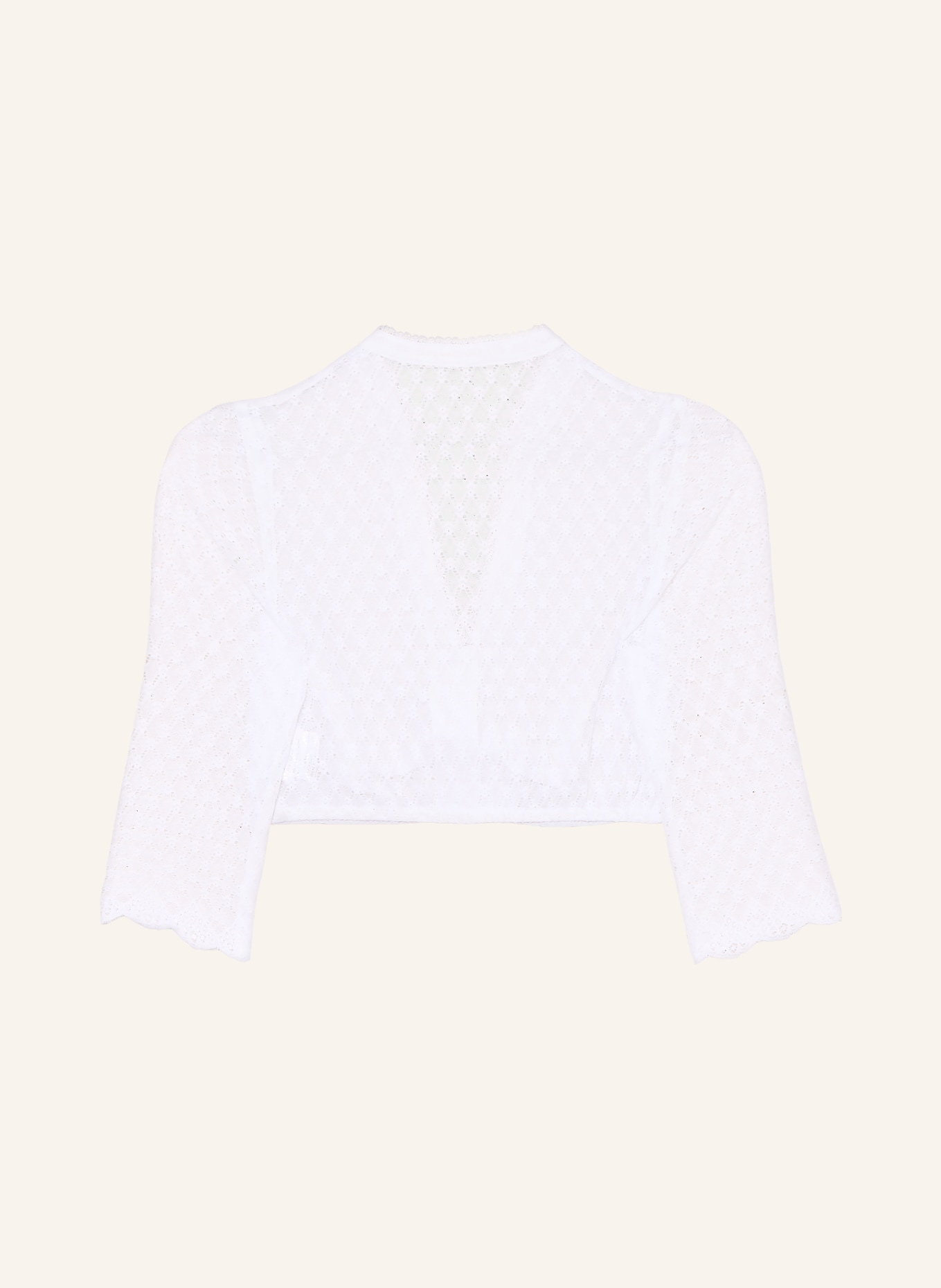 WALDORFF Dirndlbluse SISSI aus Spitze mit 3/4-Arm: WEISS