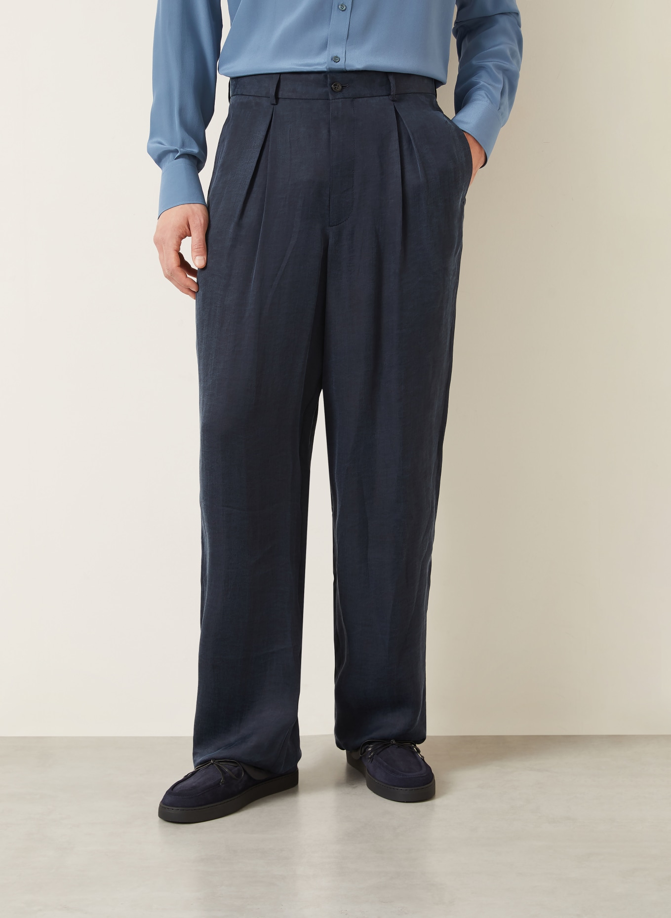 GIORGIO ARMANI Chino Regular Fit: DONKERBLAUW