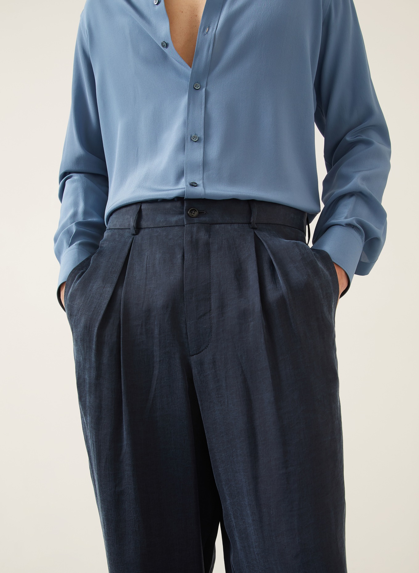 GIORGIO ARMANI Chino Regular Fit: DONKERBLAUW
