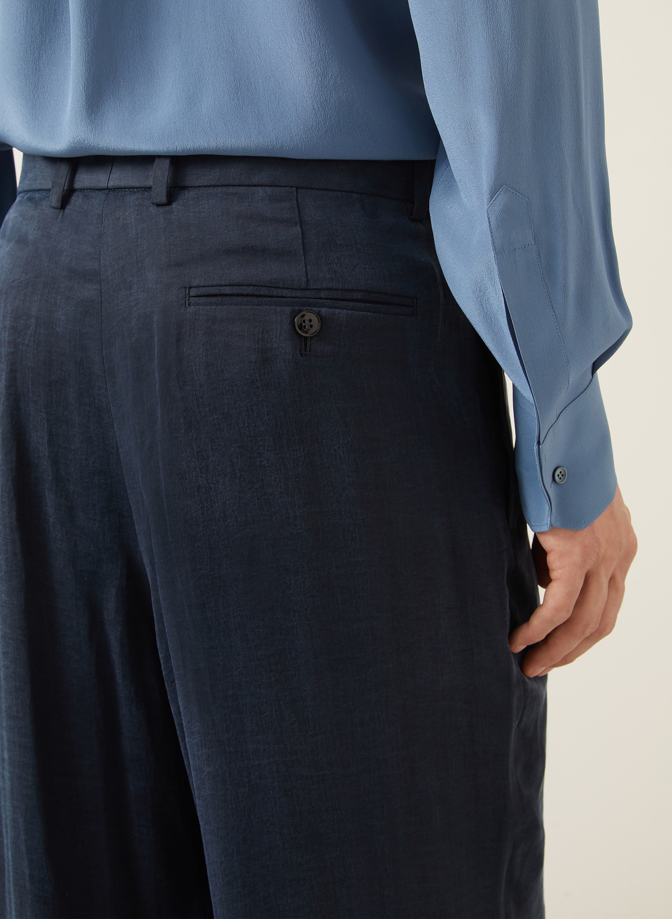 GIORGIO ARMANI Chino Regular Fit: DONKERBLAUW