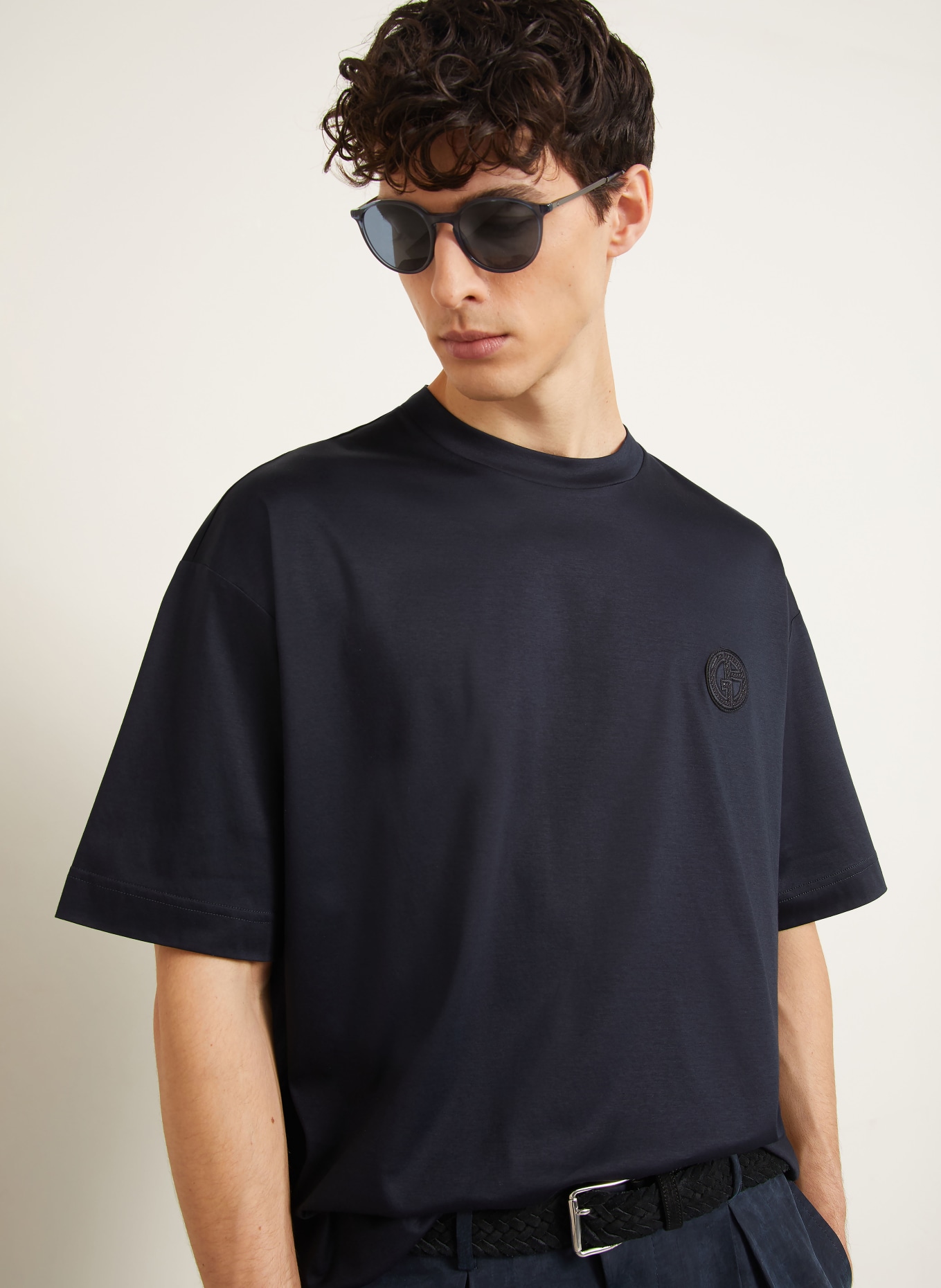 GIORGIO ARMANI T-shirt: DONKERBLAUW