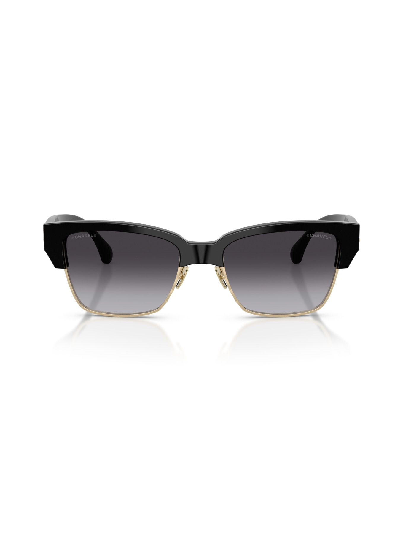CHANEL Sunglasses CH5558: Black/Gradient Grey