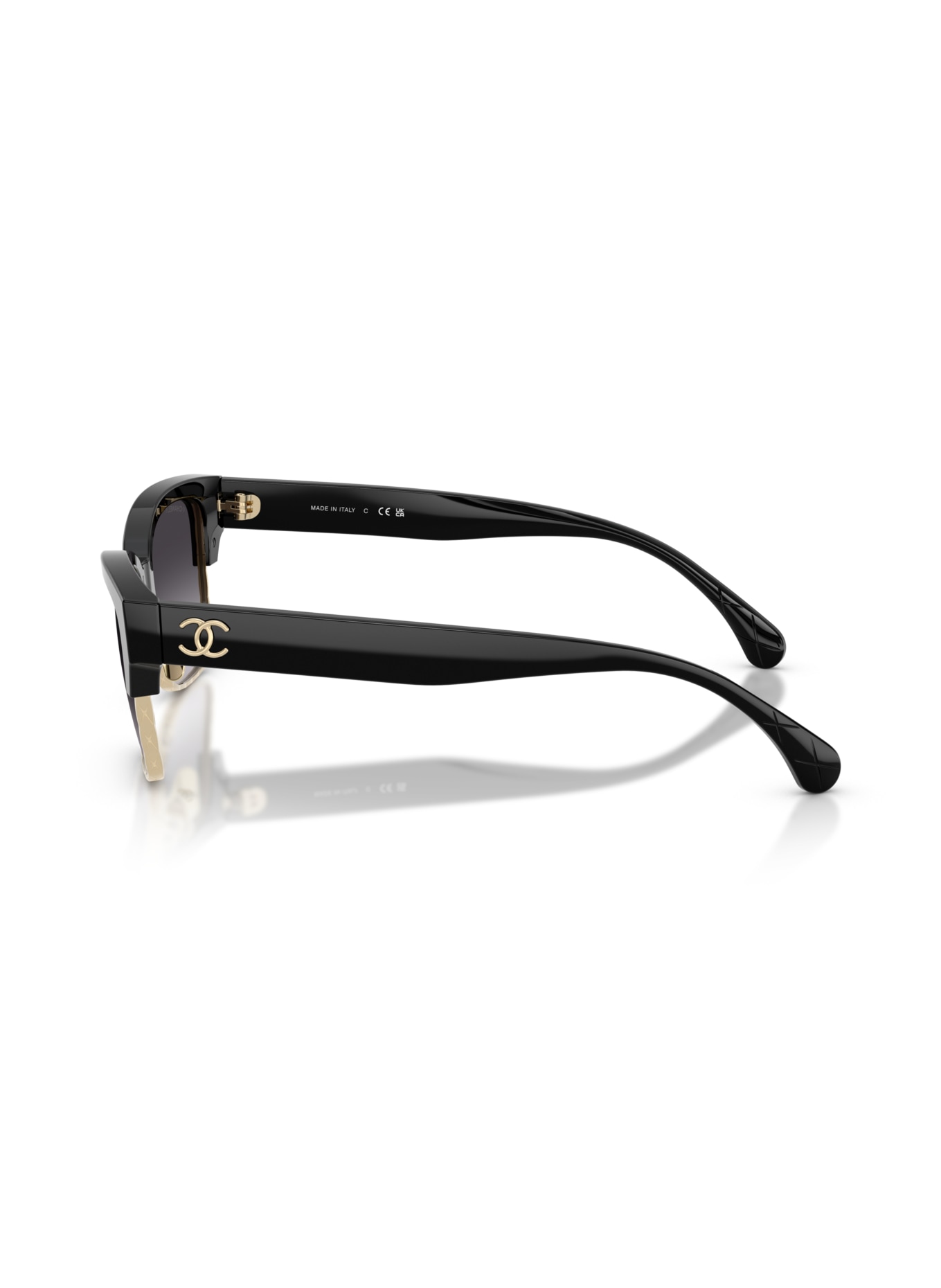 CHANEL Sunglasses CH5558: Black/Gradient Grey
