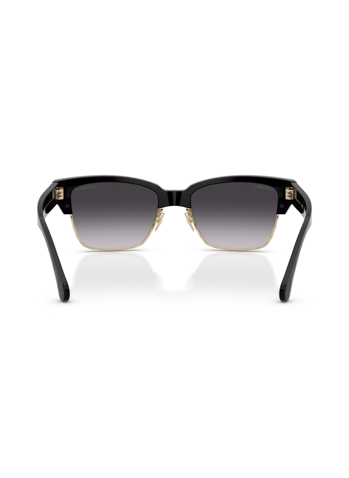 CHANEL Sunglasses CH5558: Black/Gradient Grey