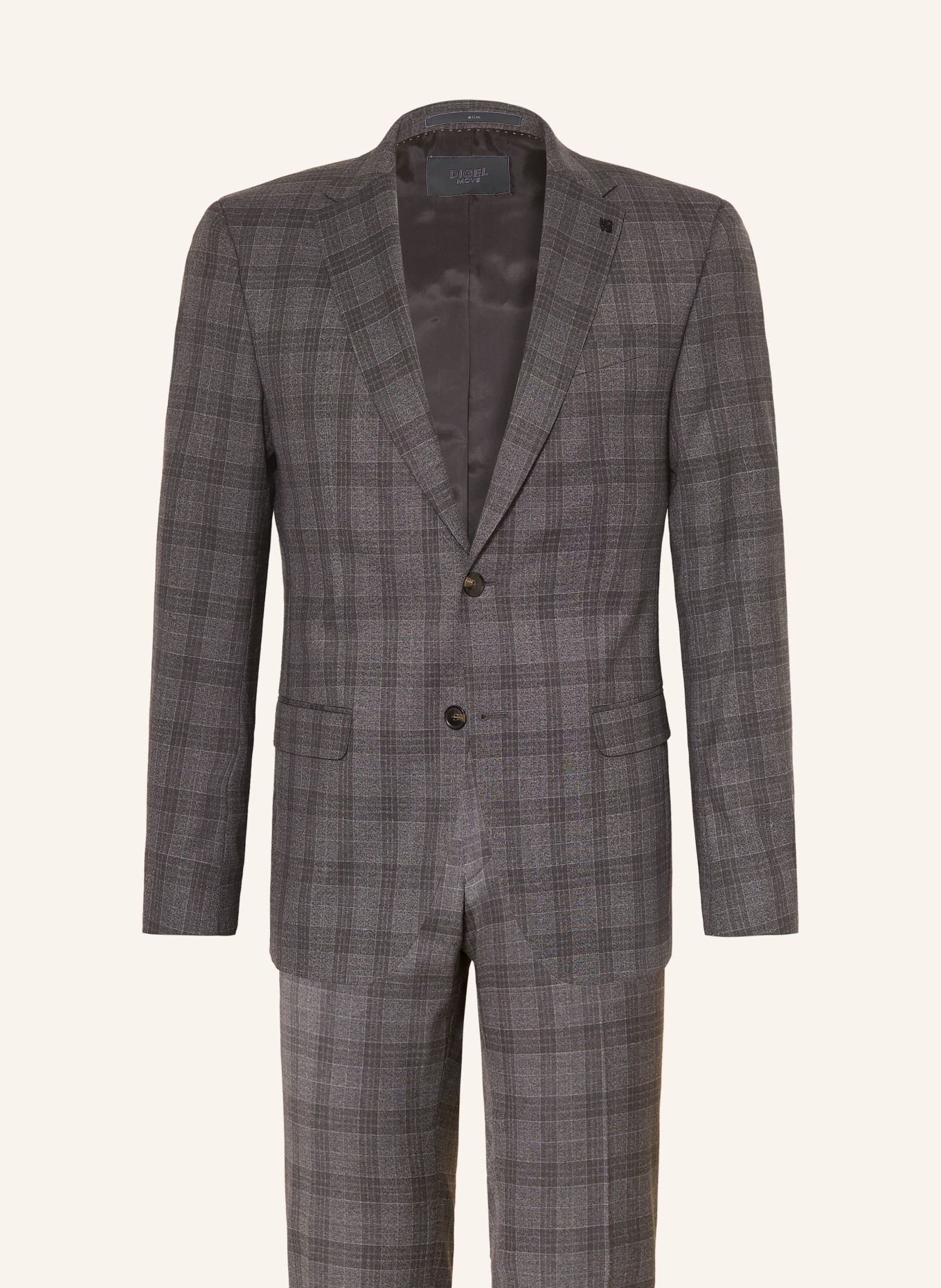 DIGEL move ANTHONY Extra Slim Fit Suit: LIGHT GRAY / DARK GRAY / GRAY