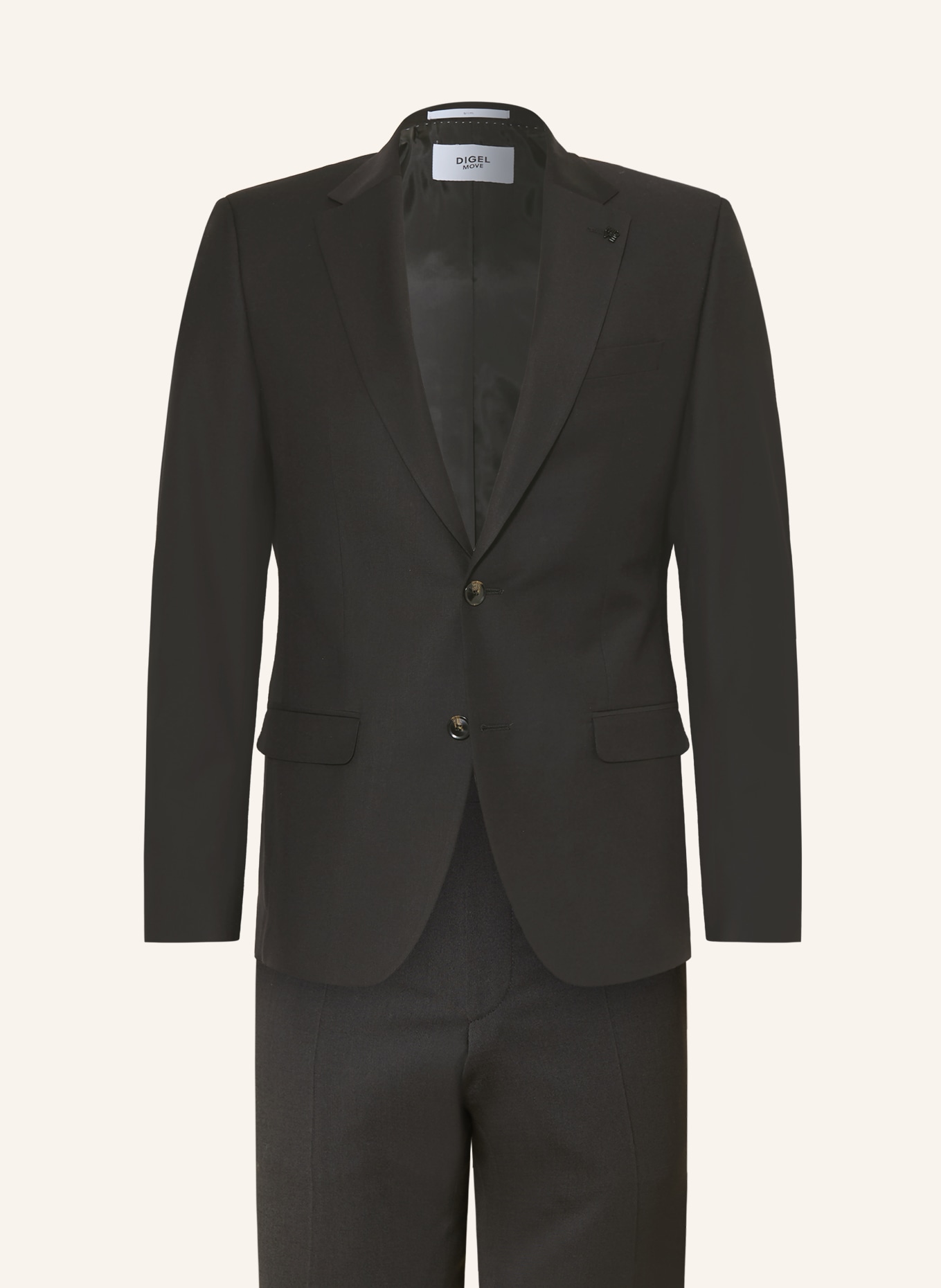 DIGEL move Garnitur ANTHONY Extra Slim Fit: CZARNY