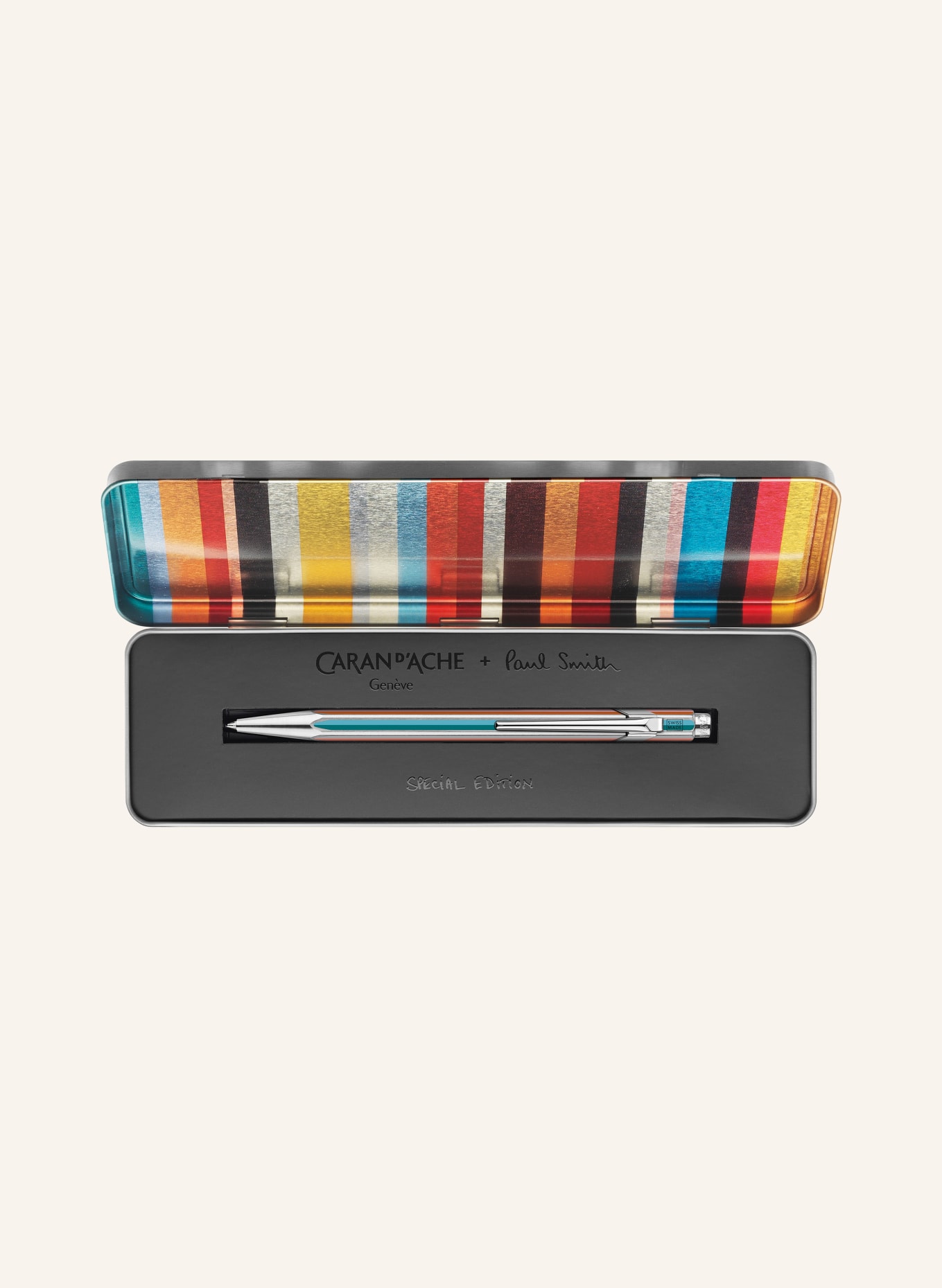 CARAN d'ACHE Pix 849™ PAUL SMITH EDITION: ARGINT / PORTOCALIU DESCHIS / PETROL