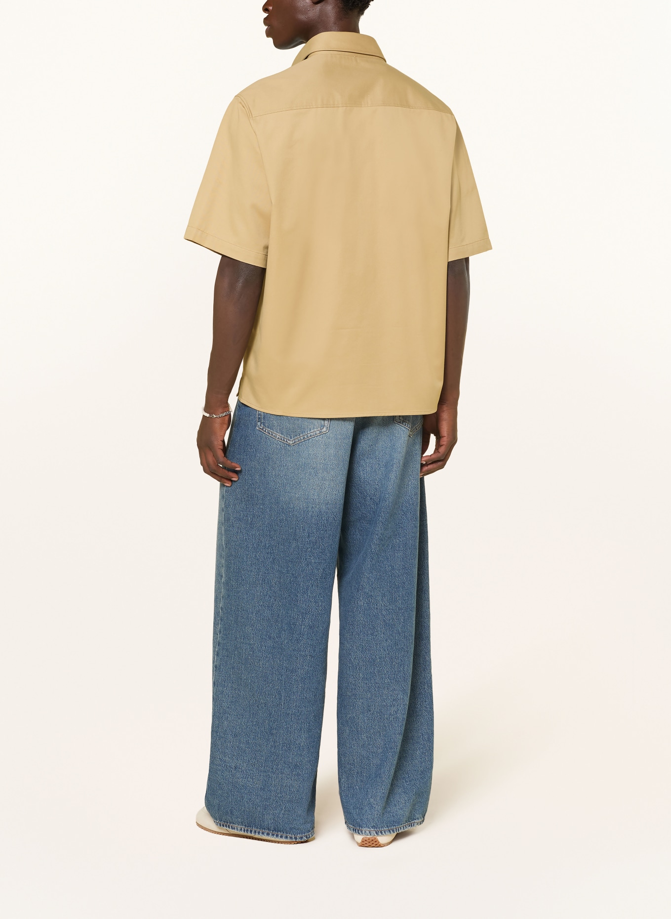 HUGO EKYNO Comfort Fit Short-Sleeve Shirt: LIGHT BROWN
