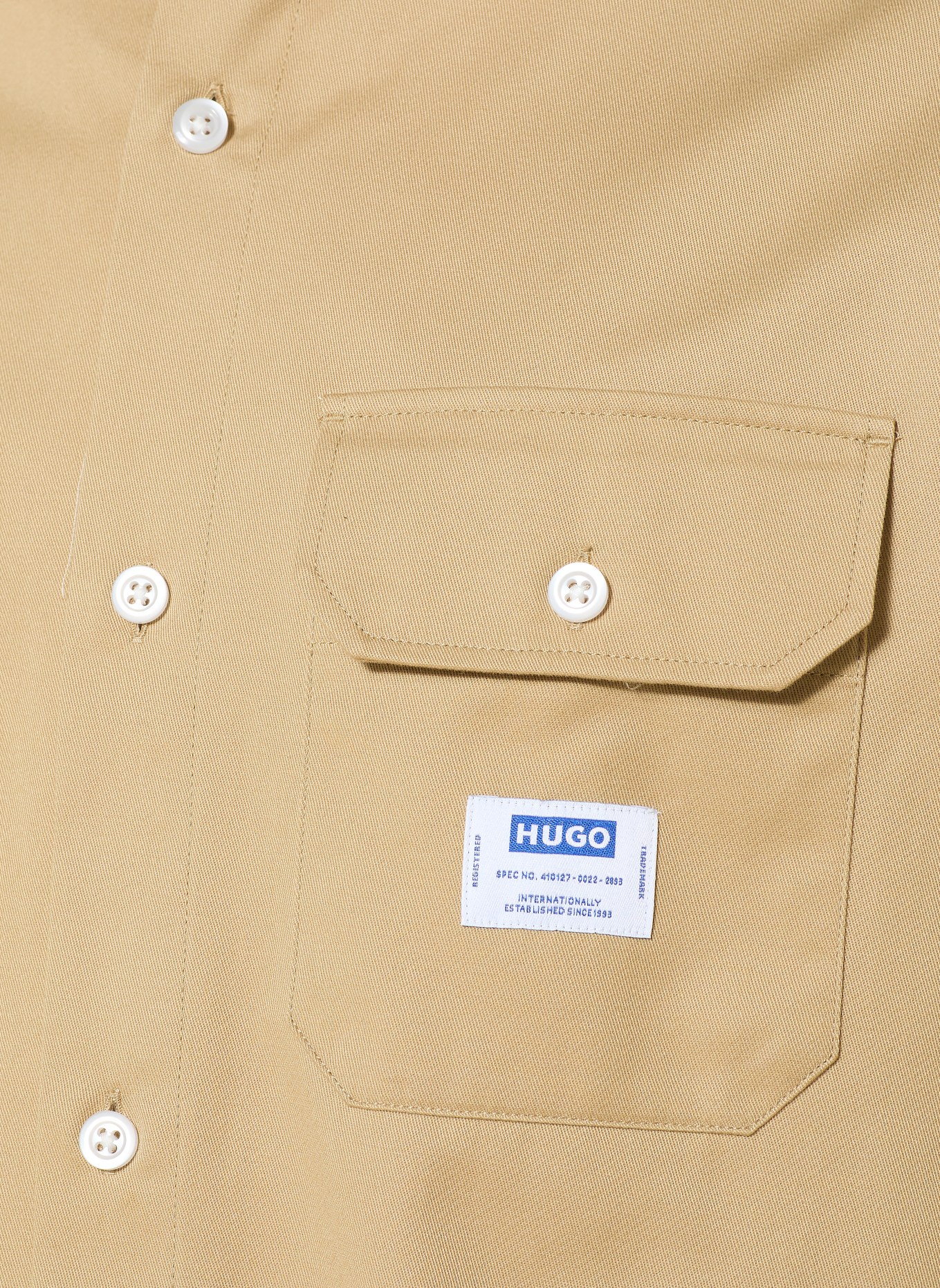 HUGO EKYNO Comfort Fit Short-Sleeve Shirt: LIGHT BROWN