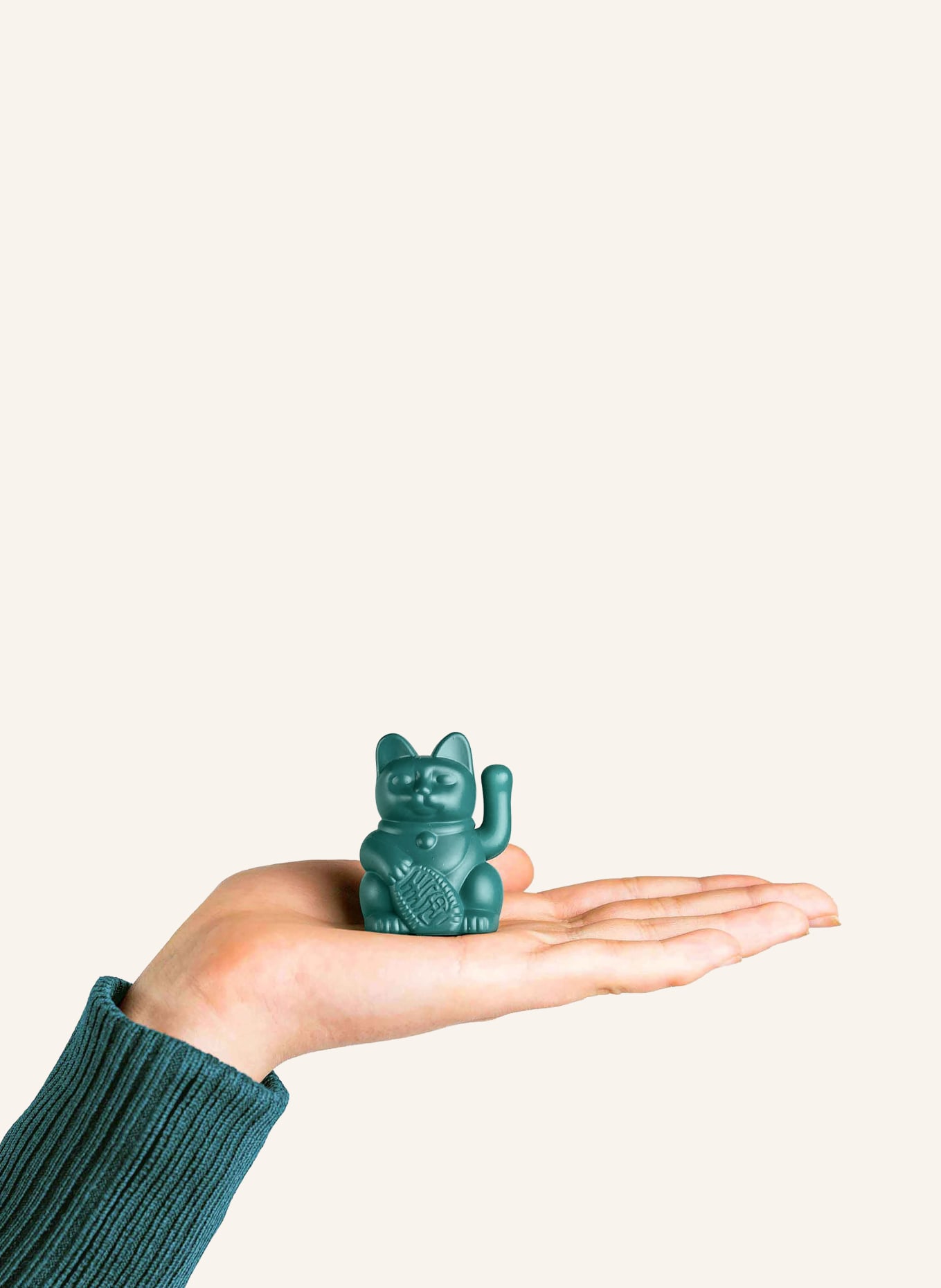 DONKEY Dekofigur LUCKY CAT: PETROL