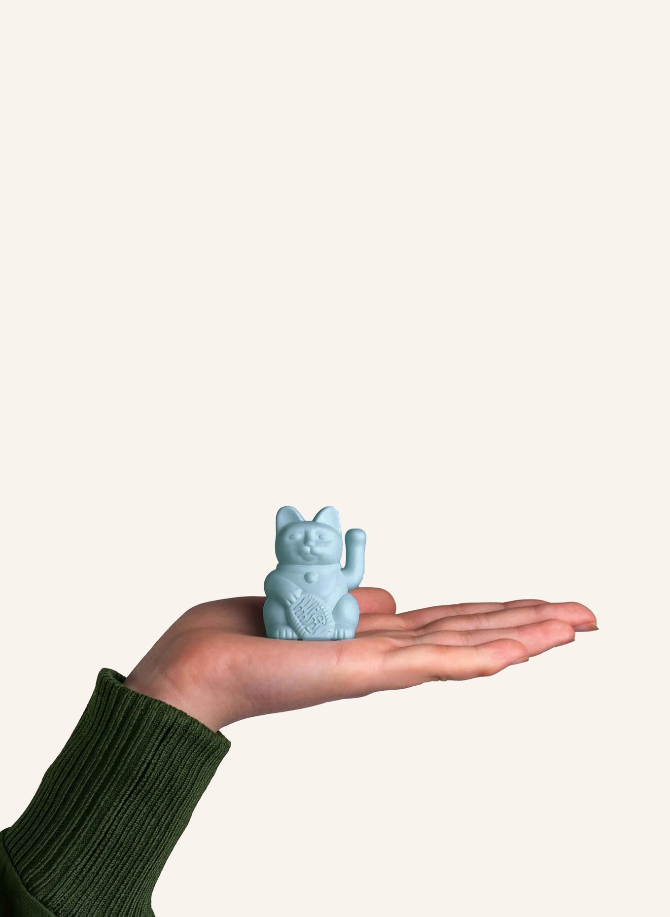DONKEY Dekofigur LUCKY CAT: HELLBLAU