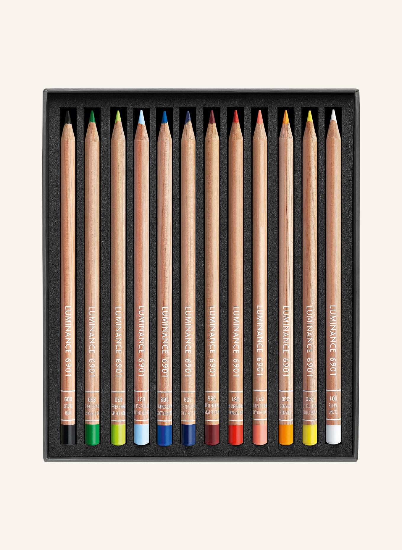 CARAN d'ACHE Sada 12 barevných tužek LUMINANCE 6901™: BÉŽOVÁ