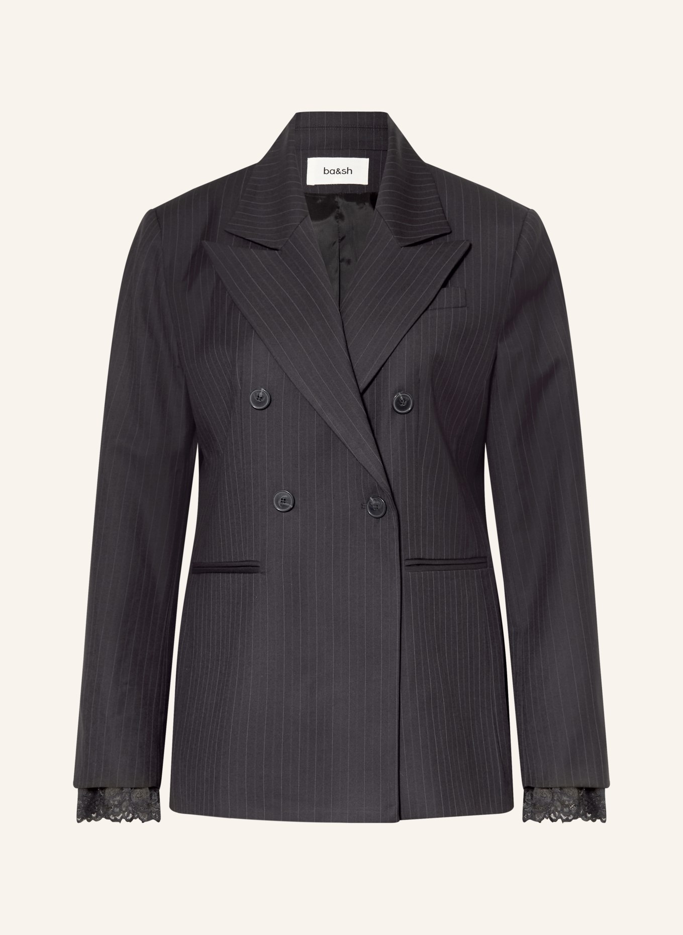 ba&sh Blazer COLINE: MØRKEBLÅ / BLÅ / HVID