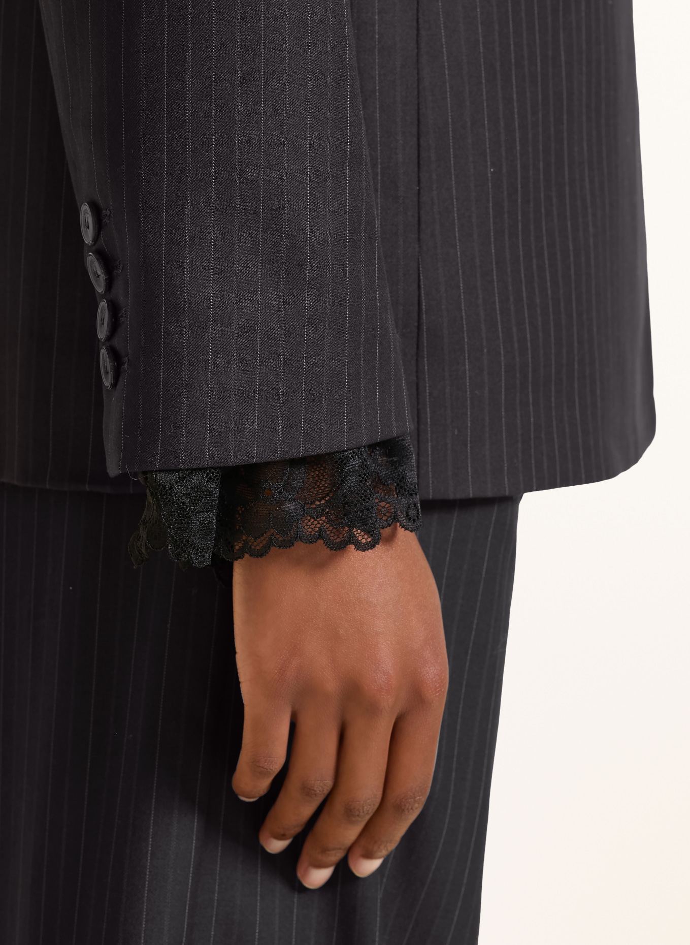 ba&sh Blazer COLINE: MØRKEBLÅ / BLÅ / HVID