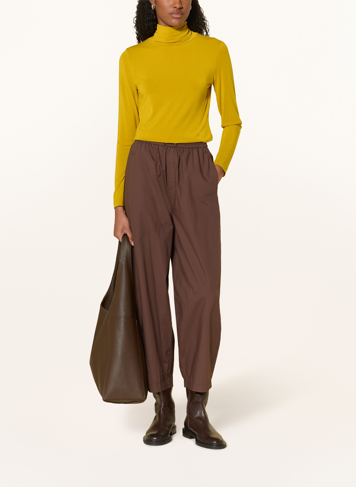 darling harbour Pull à col roulé: olive gold