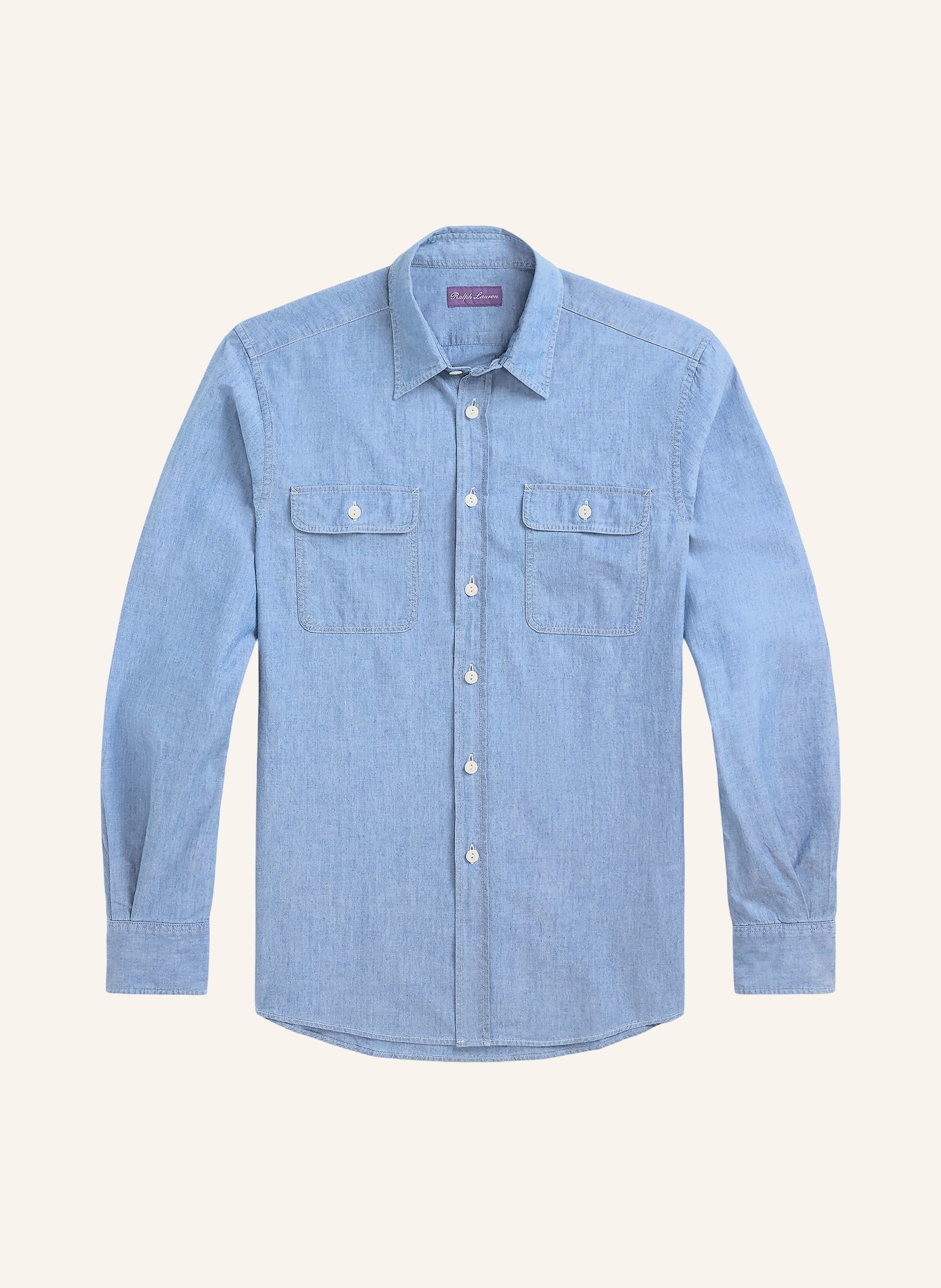 RALPH LAUREN PURPLE LABEL Jeanshemd Slim Fit: HELLBLAU
