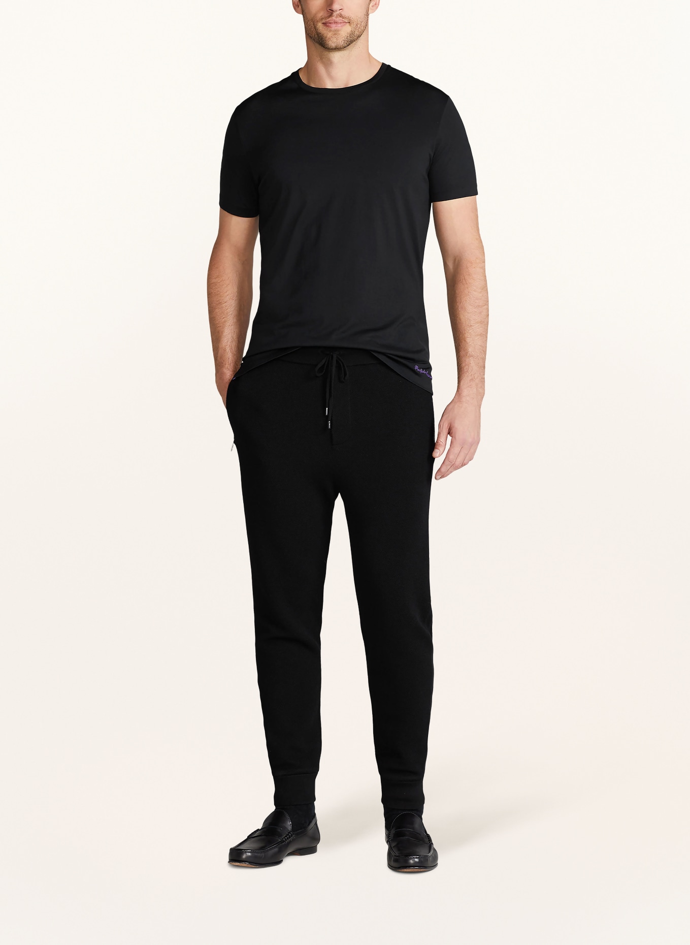 RALPH LAUREN PURPLE LABEL T-shirt: NOIR