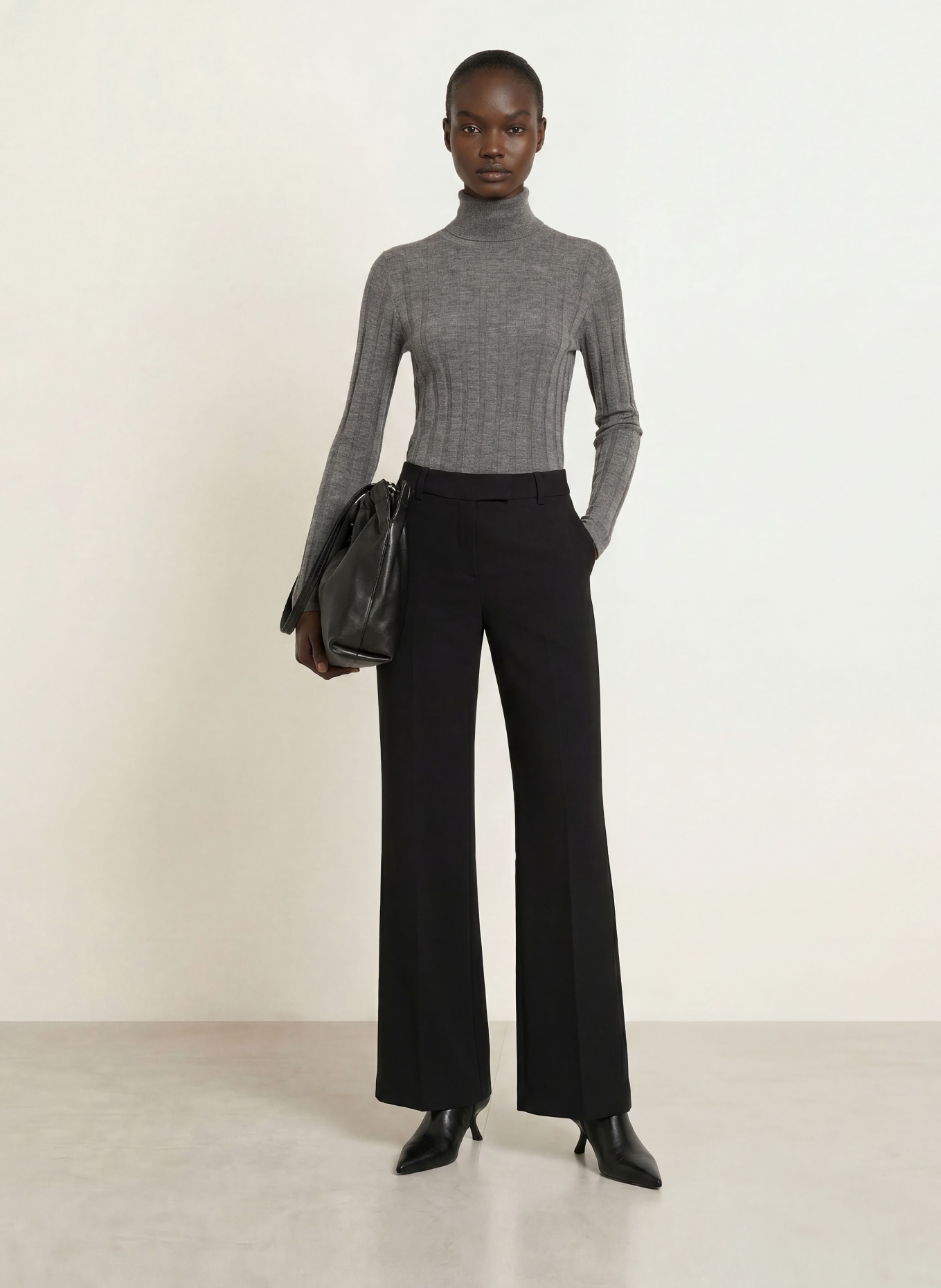 SEM PER LEI Turtleneck sweater: GRAY
