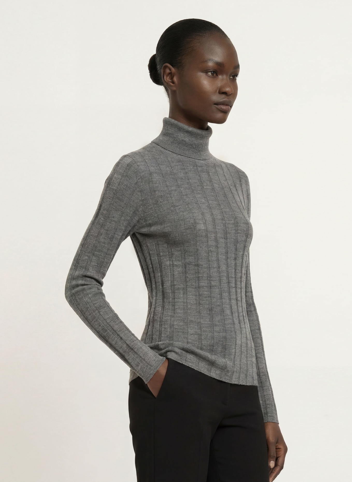 SEM PER LEI Turtleneck sweater: GRAY