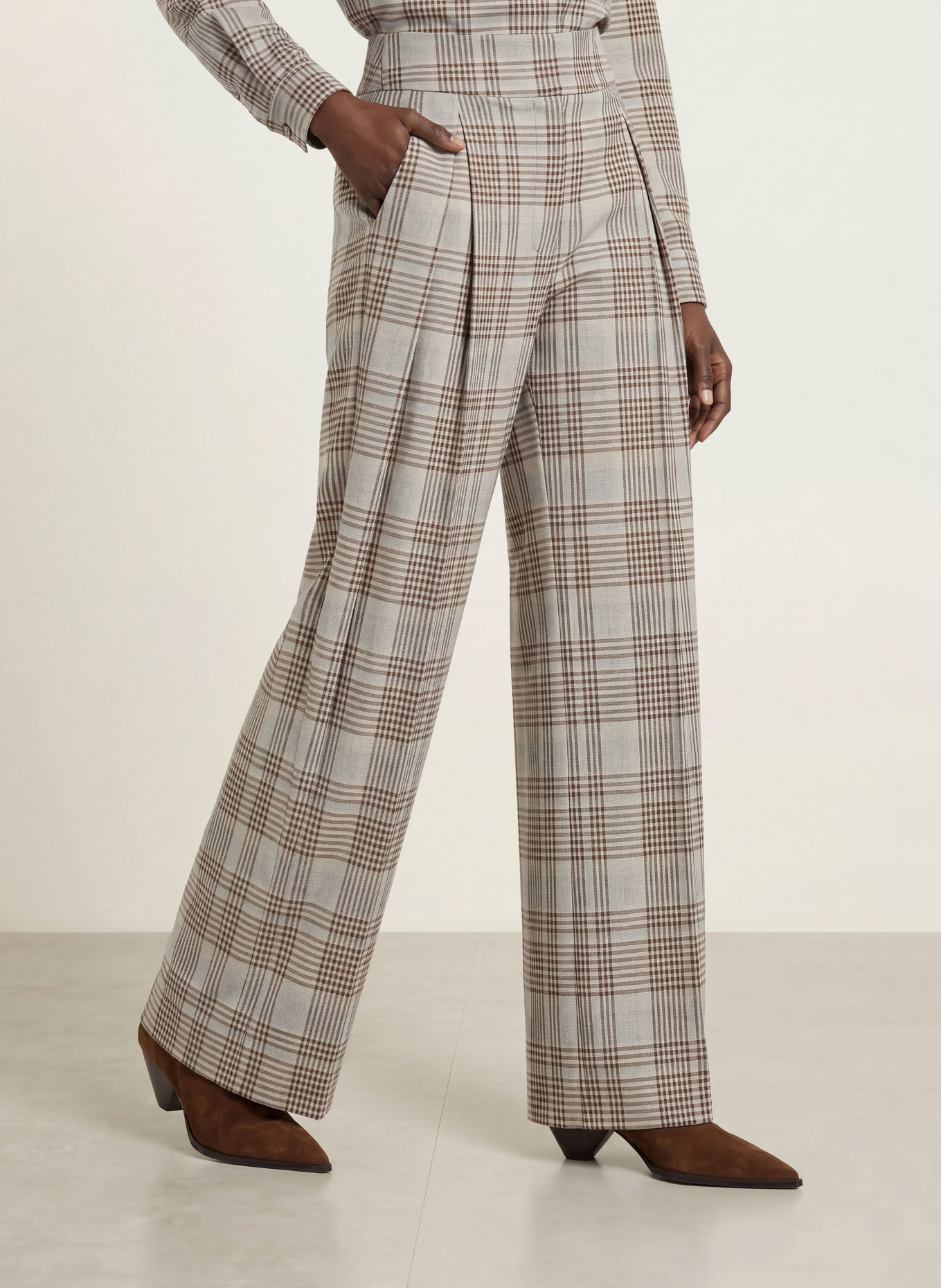 SEM PER LEI Marlenehose: GRAU / DUNKELBRAUN / BEIGE