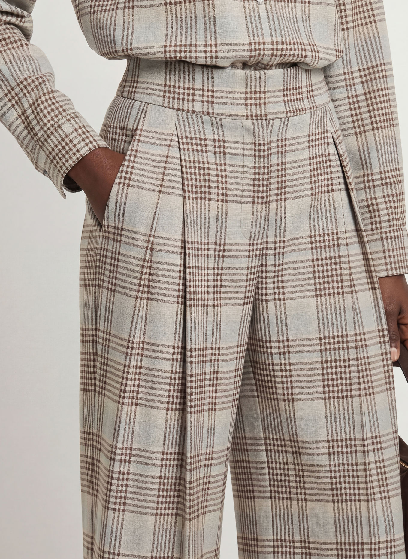 SEM PER LEI Marlenehose: GRAU / DUNKELBRAUN / BEIGE
