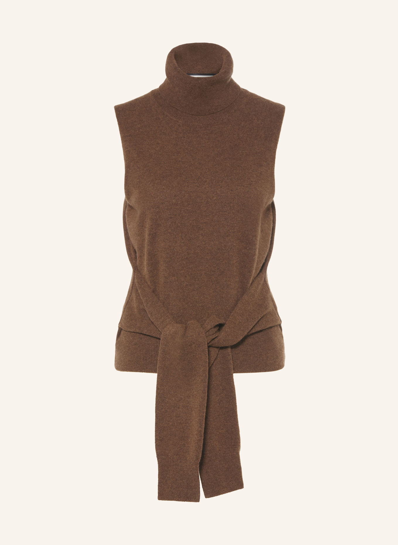 SEM PER LEI Haut en maille avec cachemire: MARRON FONCÉ
