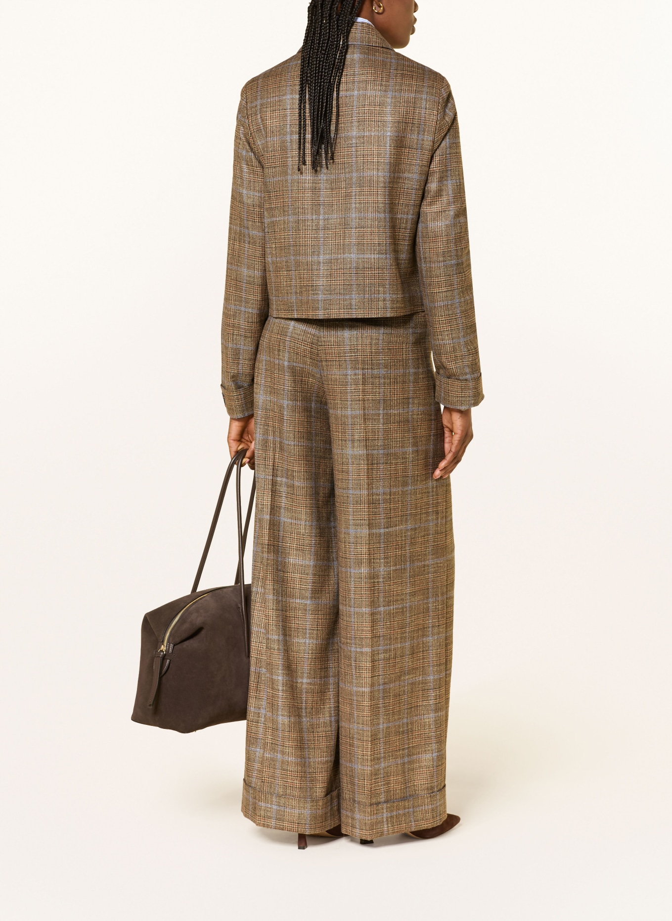 SEM PER LEI Marlenehose: COGNAC / DUNKELBRAUN / HELLLILA